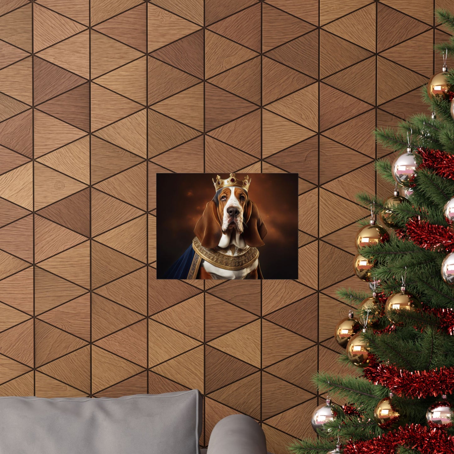 Bassett Hound Renaissance Dog Portrait Art Print, Wall Decor Gift, Animal Lover Home Decor, Dog Wall Art