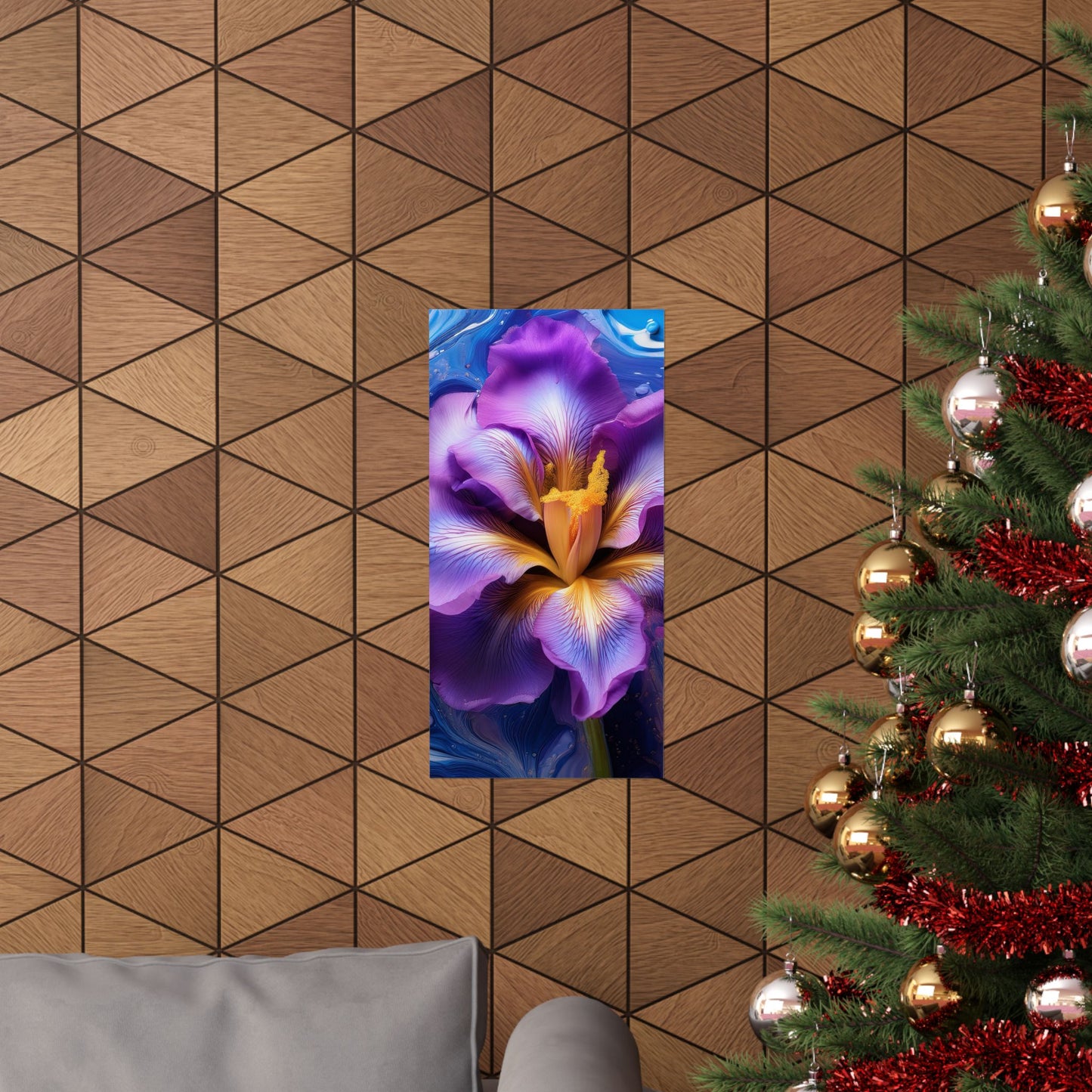 Abstract Floral Iris Wall Art Print | Style 4 | Wall Print | Botanical Wall Art