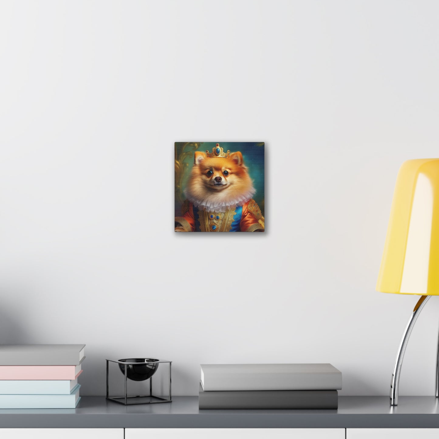 Pomeranian Renaissance Pet Portrait Canvas Print