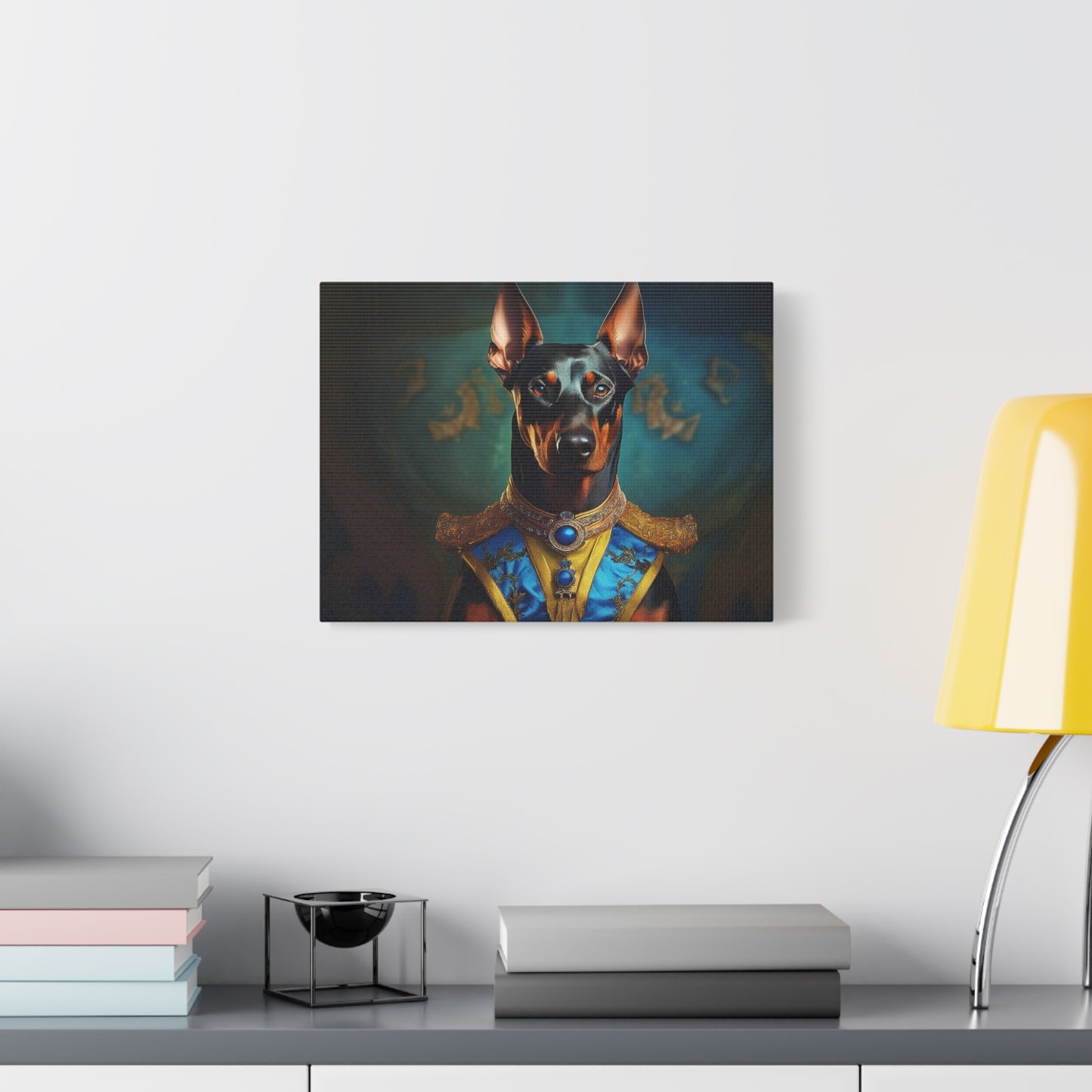 Doberman Pinscher Renaissance Pet Portrait on Canvas | wall art | wall print | Dog Art