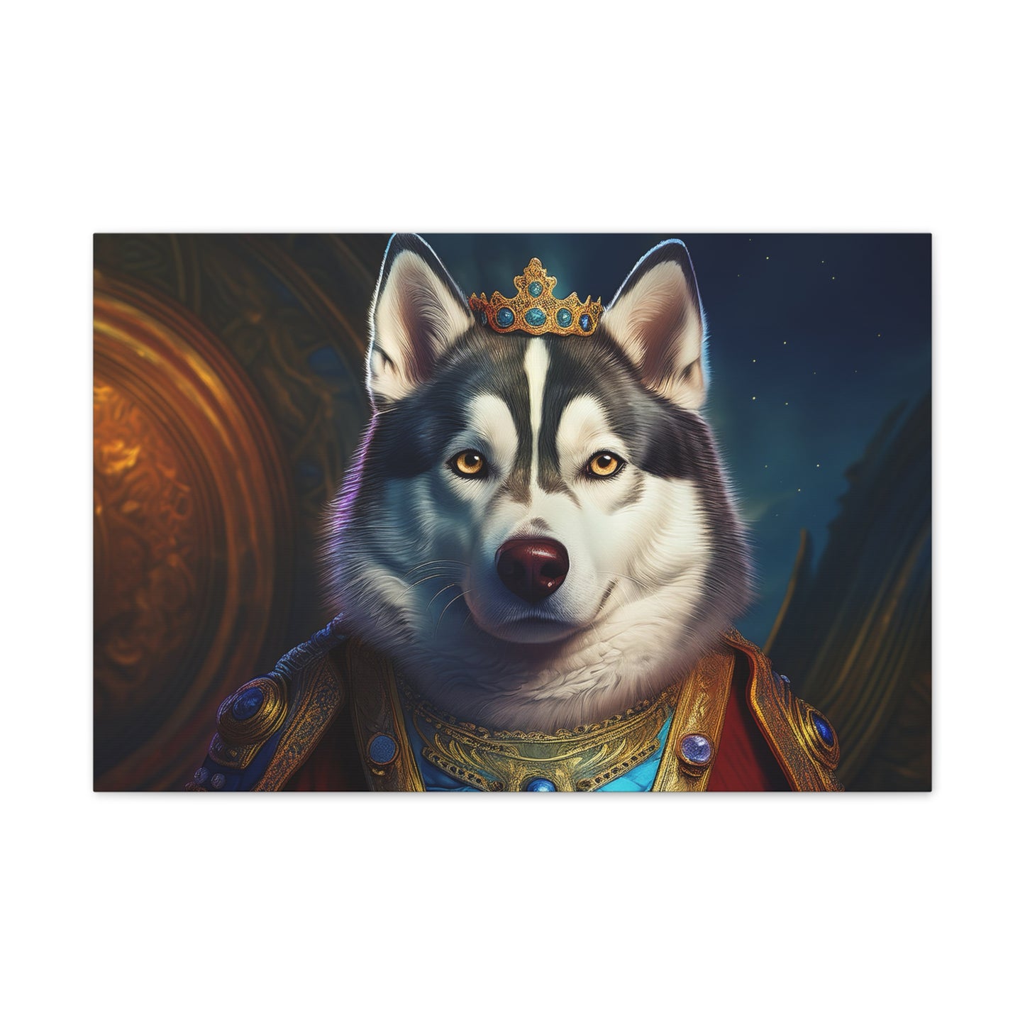 Siberian Husky Renaissance Pet Portrait on Canvas, wall art, wall print, dog portrait, dog art