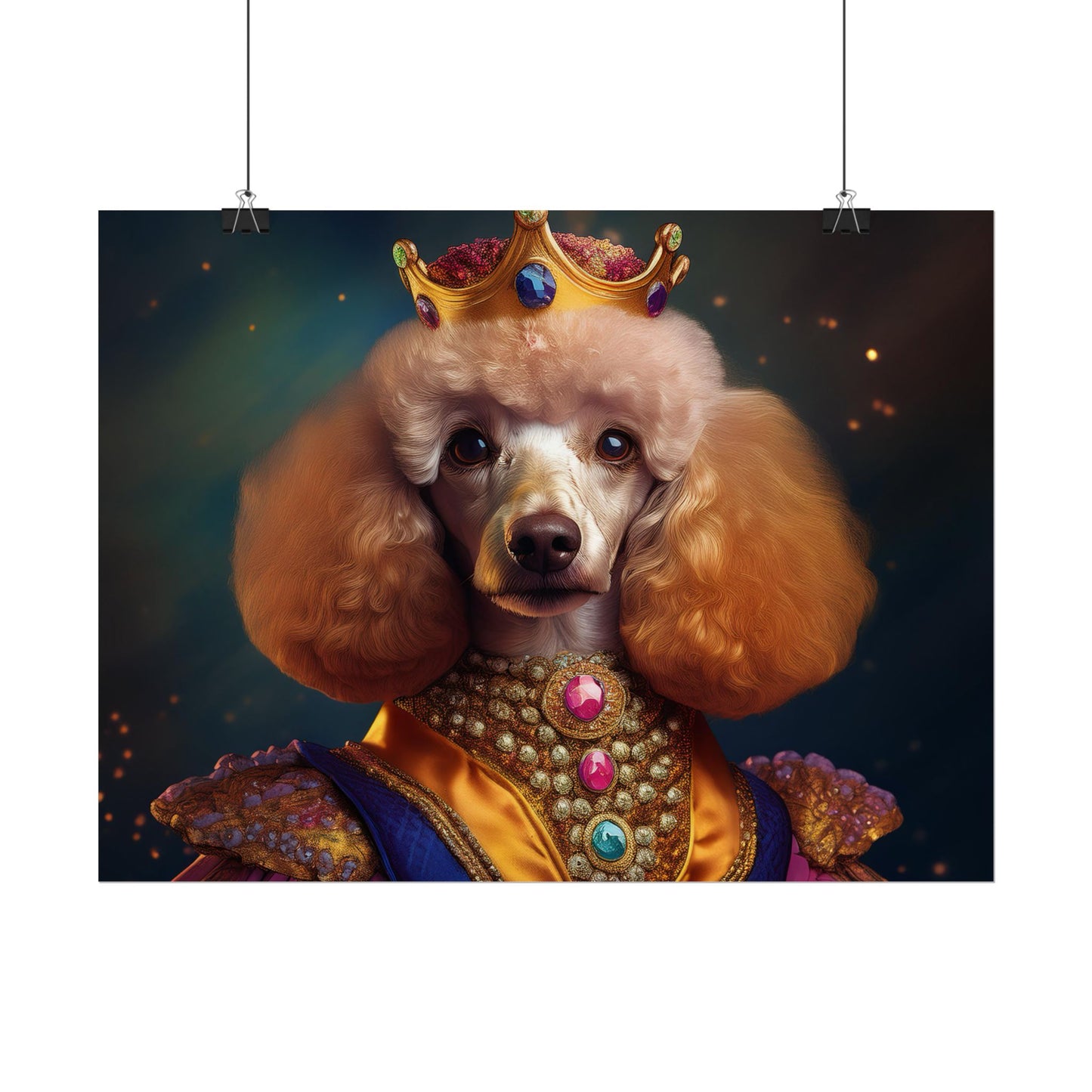Poodle Dog Renaissance Pet Portrait, Dog Lover Gift, Animal Lover, Home Decor, Wall Art, Wall Print