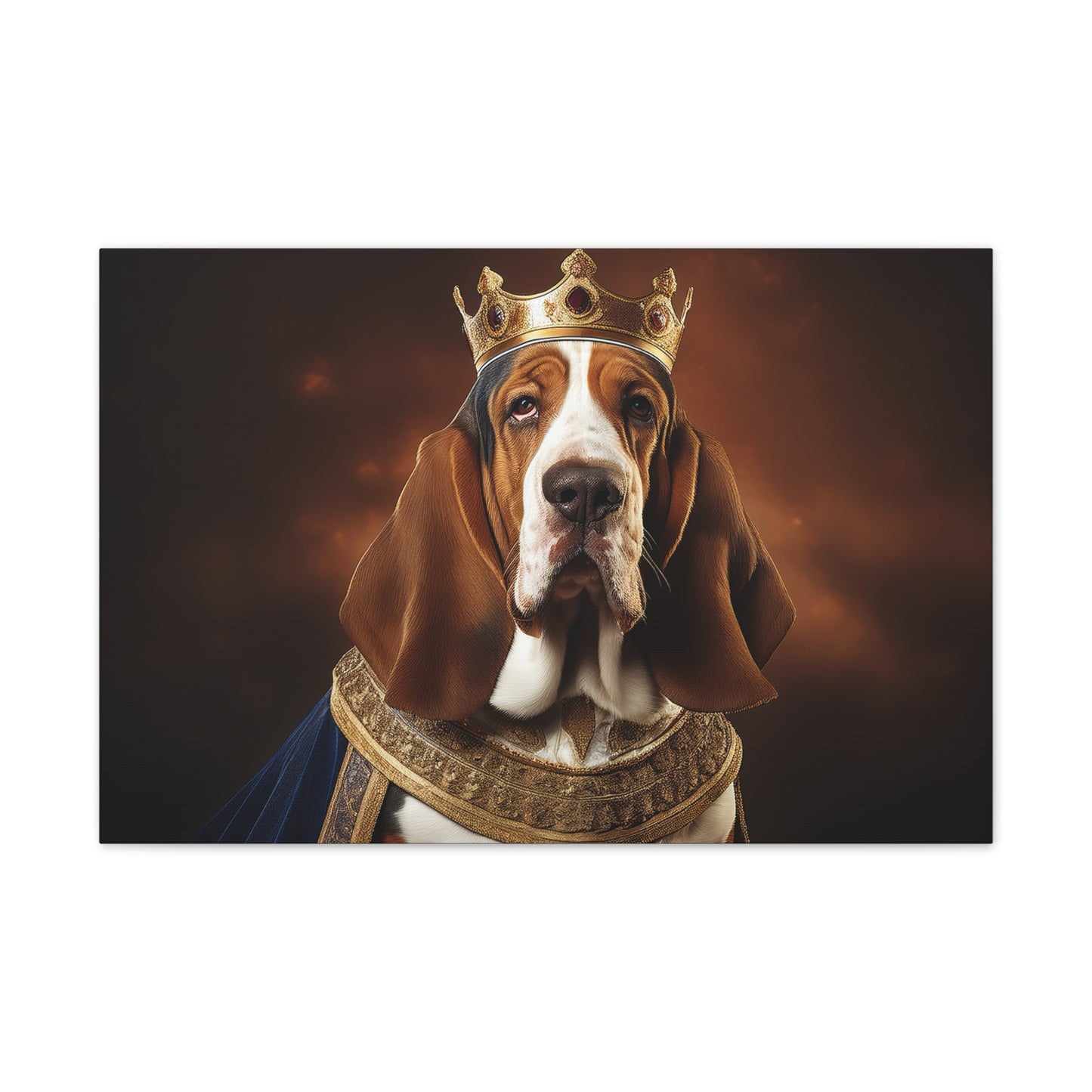 Basset Hound Renaissance Pet Portrait on Canvas | Wall art | wall print | Dog Art