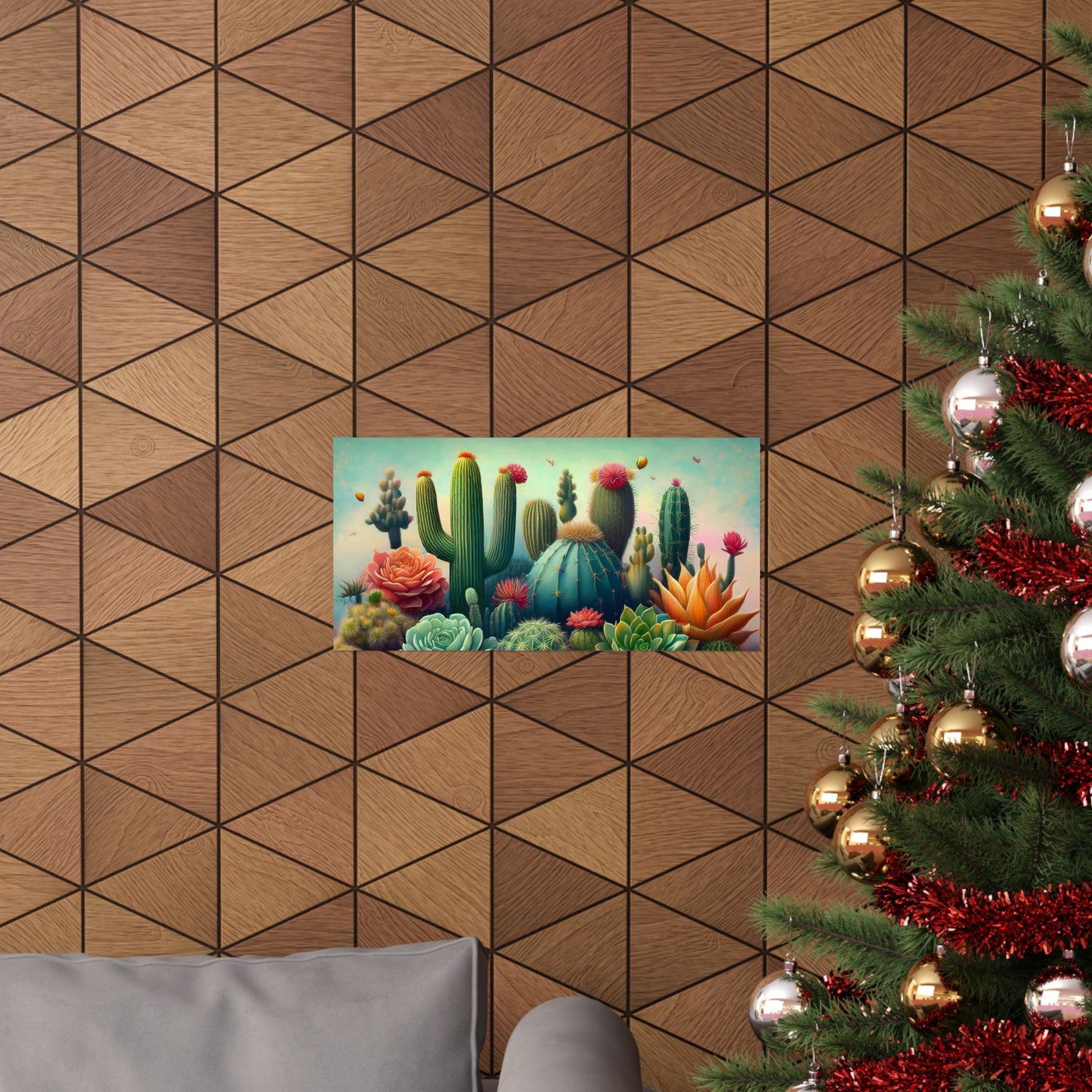 Abstract Cacti and Succulent Desert Garden Color Print | Wall Art | Wall Print