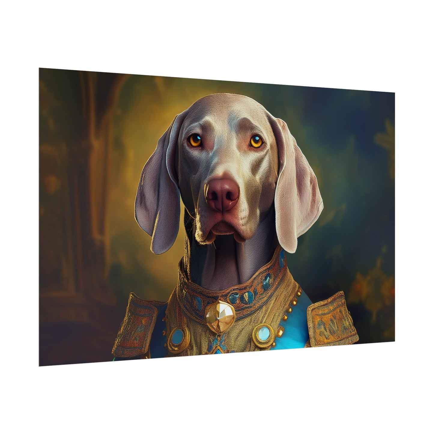 Weimaraner Renaissance Pet Portrait Print, wall print, wall art, Animal Lover Home Decor, Dog Wall Art