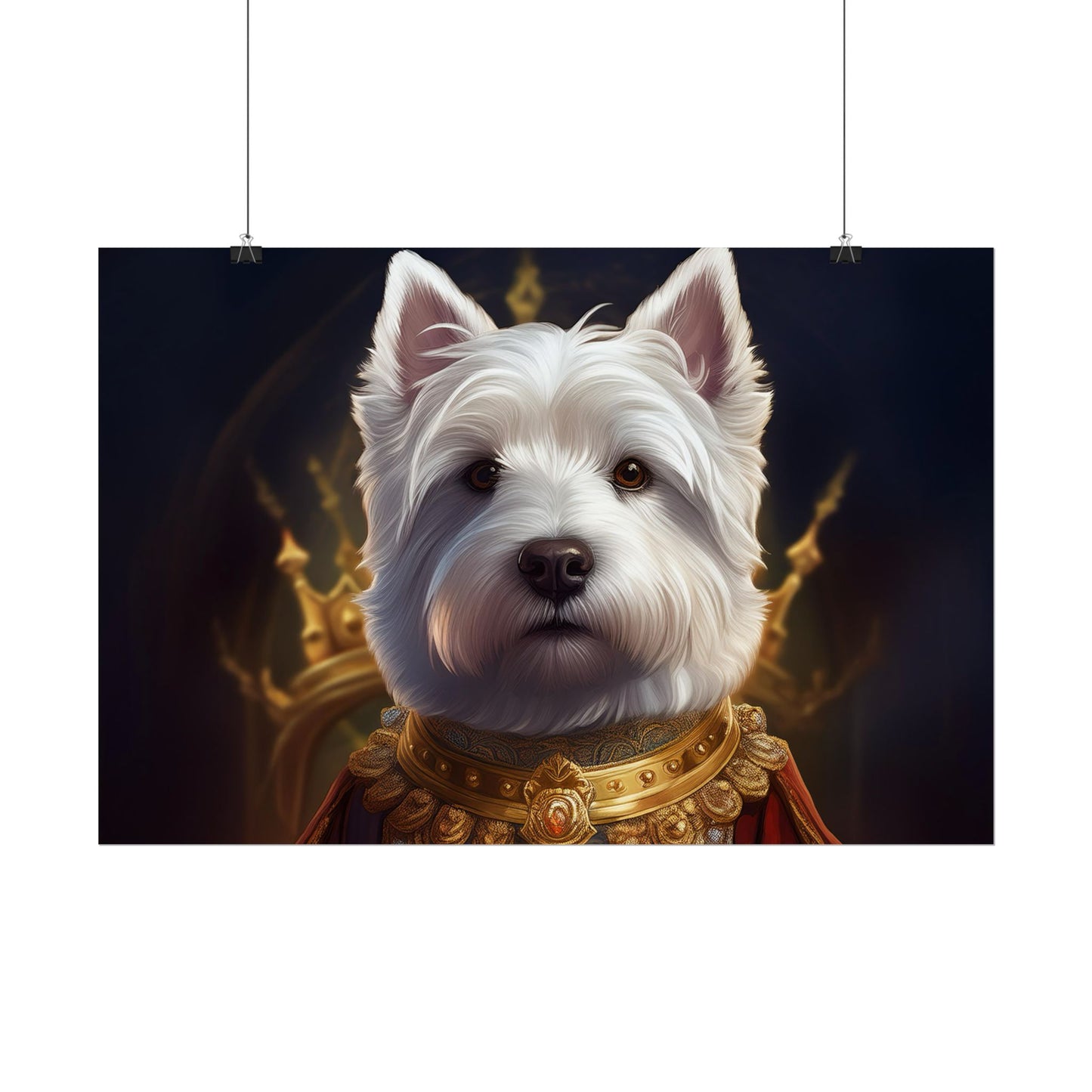 West Highland White Terrier Dog Renaissance Pet Portrait Print, West Highland White Terrier Art Print, Dog Wall Art, Wall Print, Wall Art