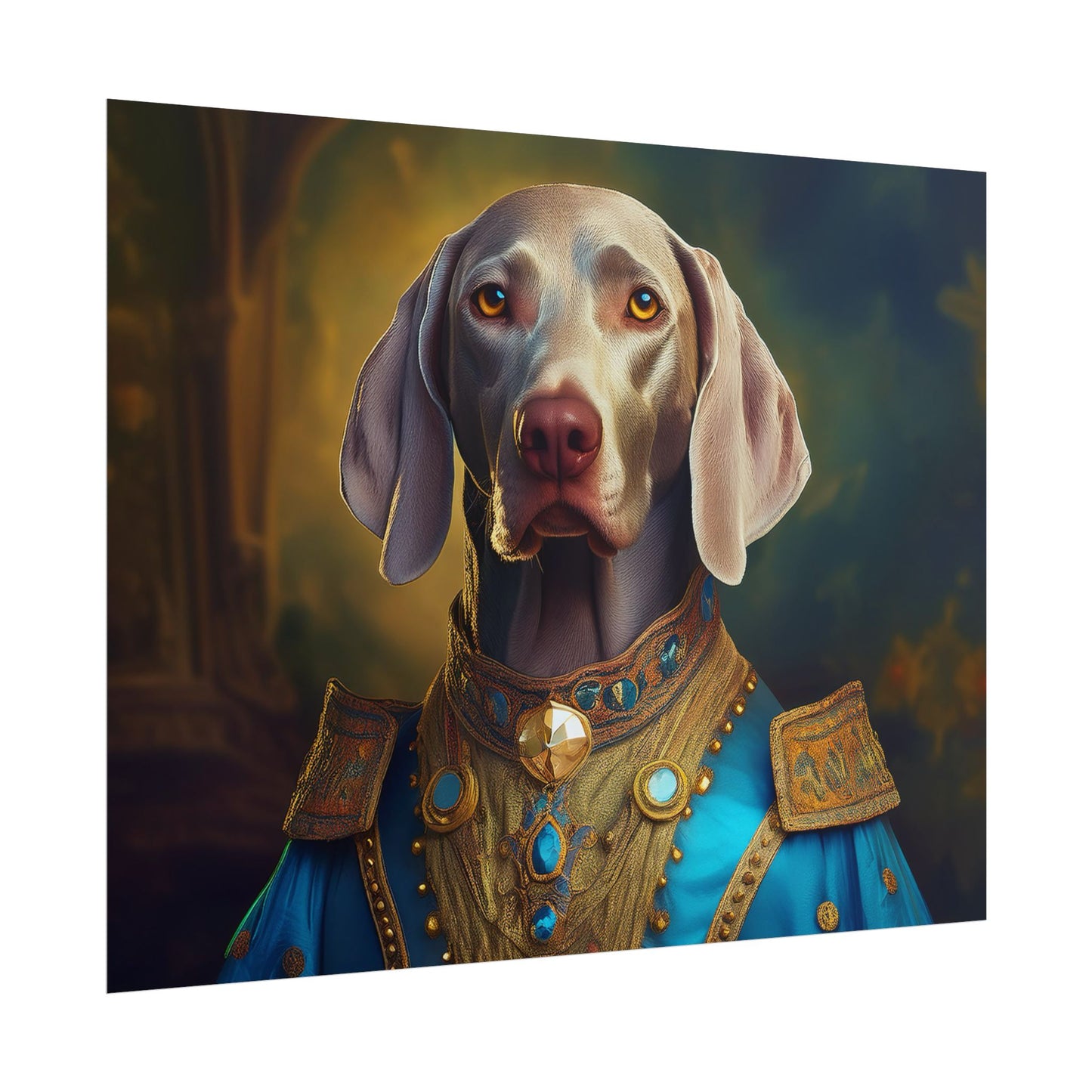 Weimaraner Renaissance Pet Portrait Print, wall print, wall art, Animal Lover Home Decor, Dog Wall Art