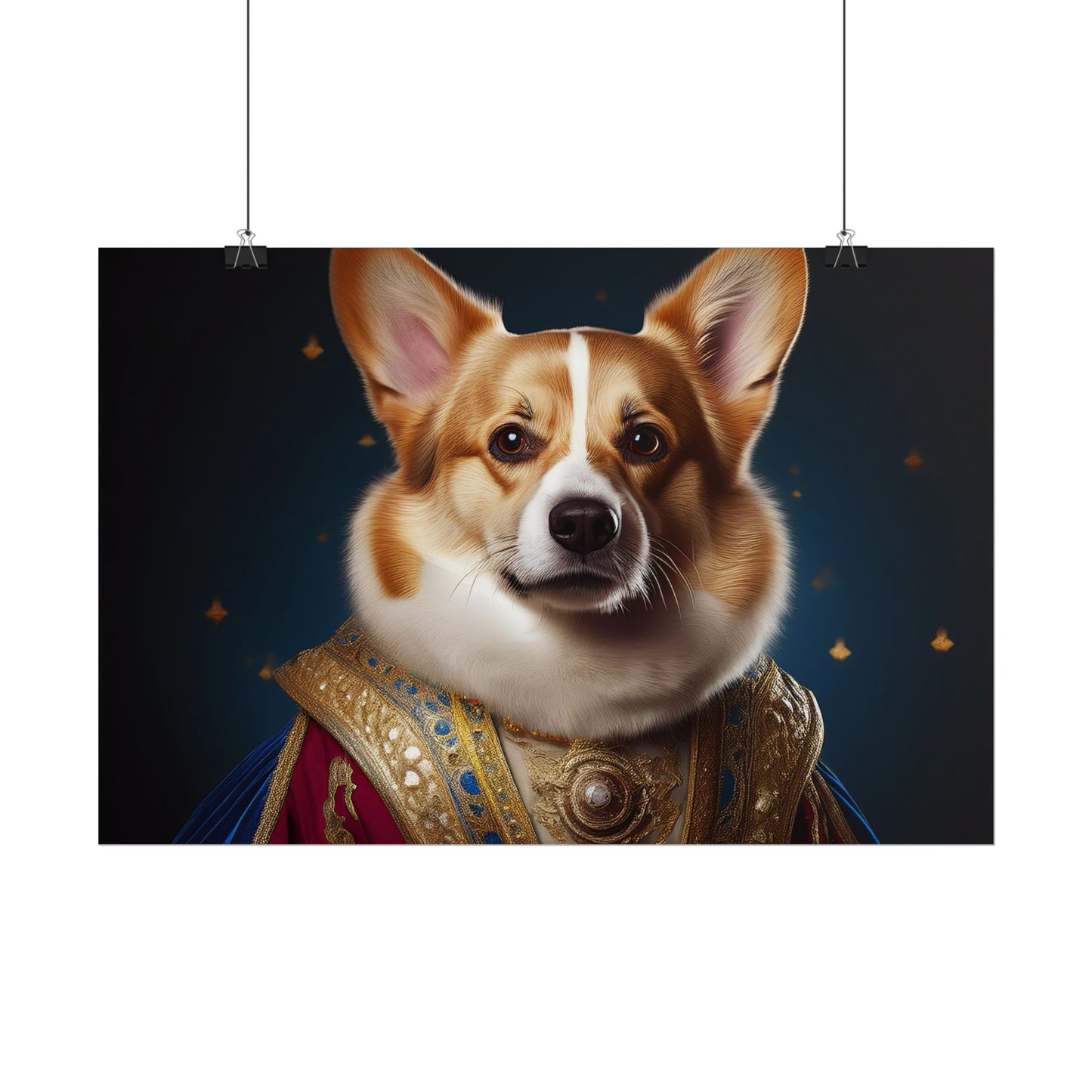 Pembroke Welsh Corgi Renaissance Pet Portrait Print | Wall Art | Wall Print | Dog Art