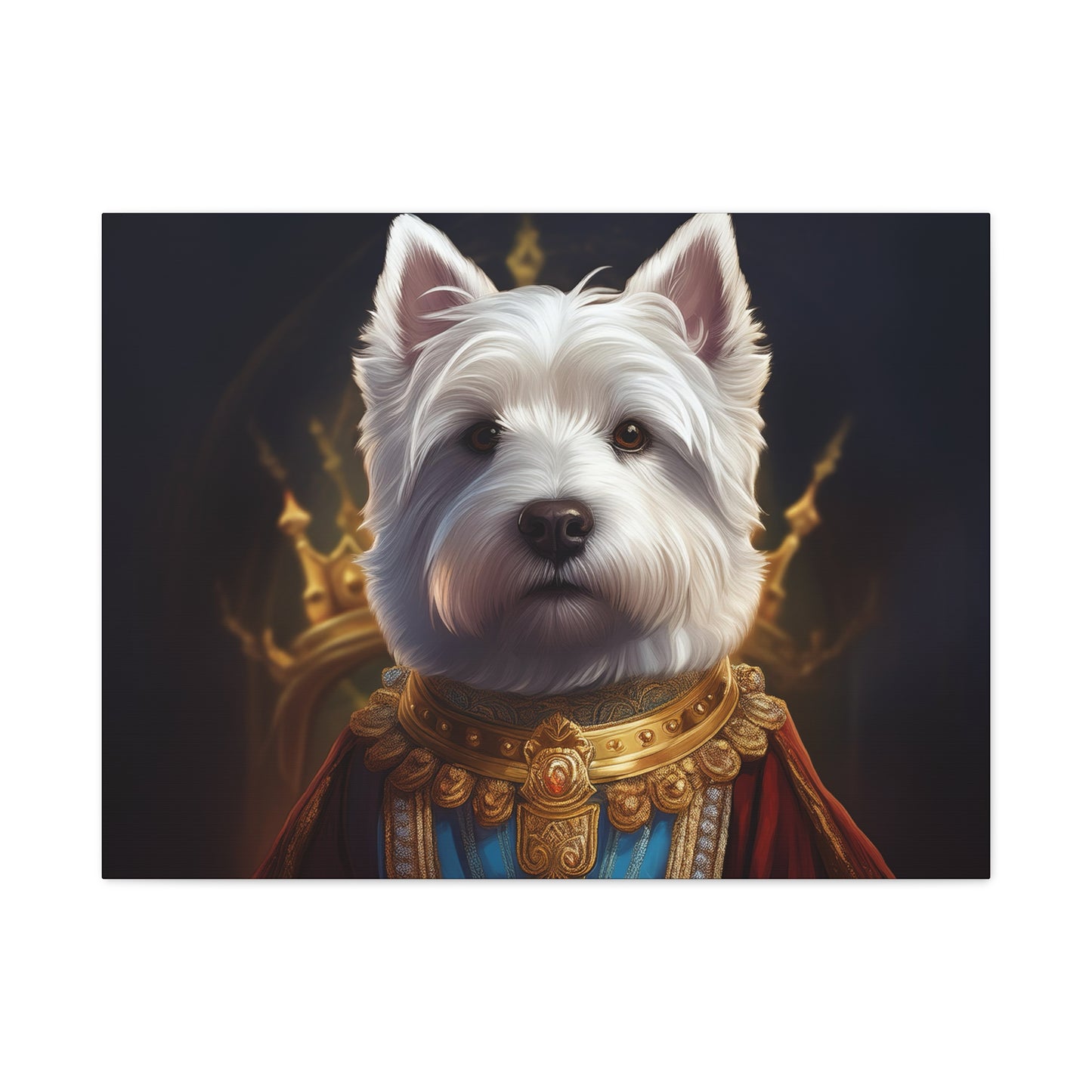 West Highland White Terrier Pet Portrait Renaissance - Canvas, wall art, wall print, dog portrait, dog art