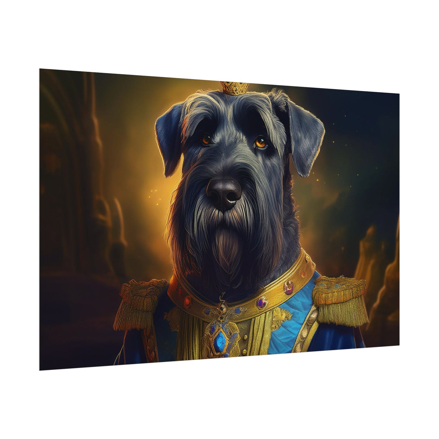 Giant Schnauzer Pet Renaissance Portrait Print, Dog Lover Wall Print | Wall Art | Wall Print
