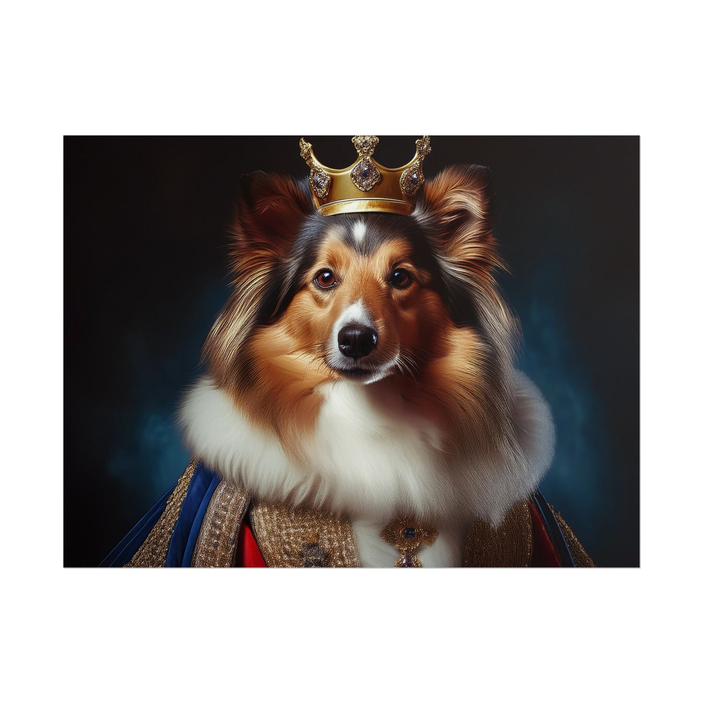 Shetland Sheepdog Renaissance Dog Portrait Art Print, Wall Decor Gift, Animal Lover Home Decor, Dog Wall Art