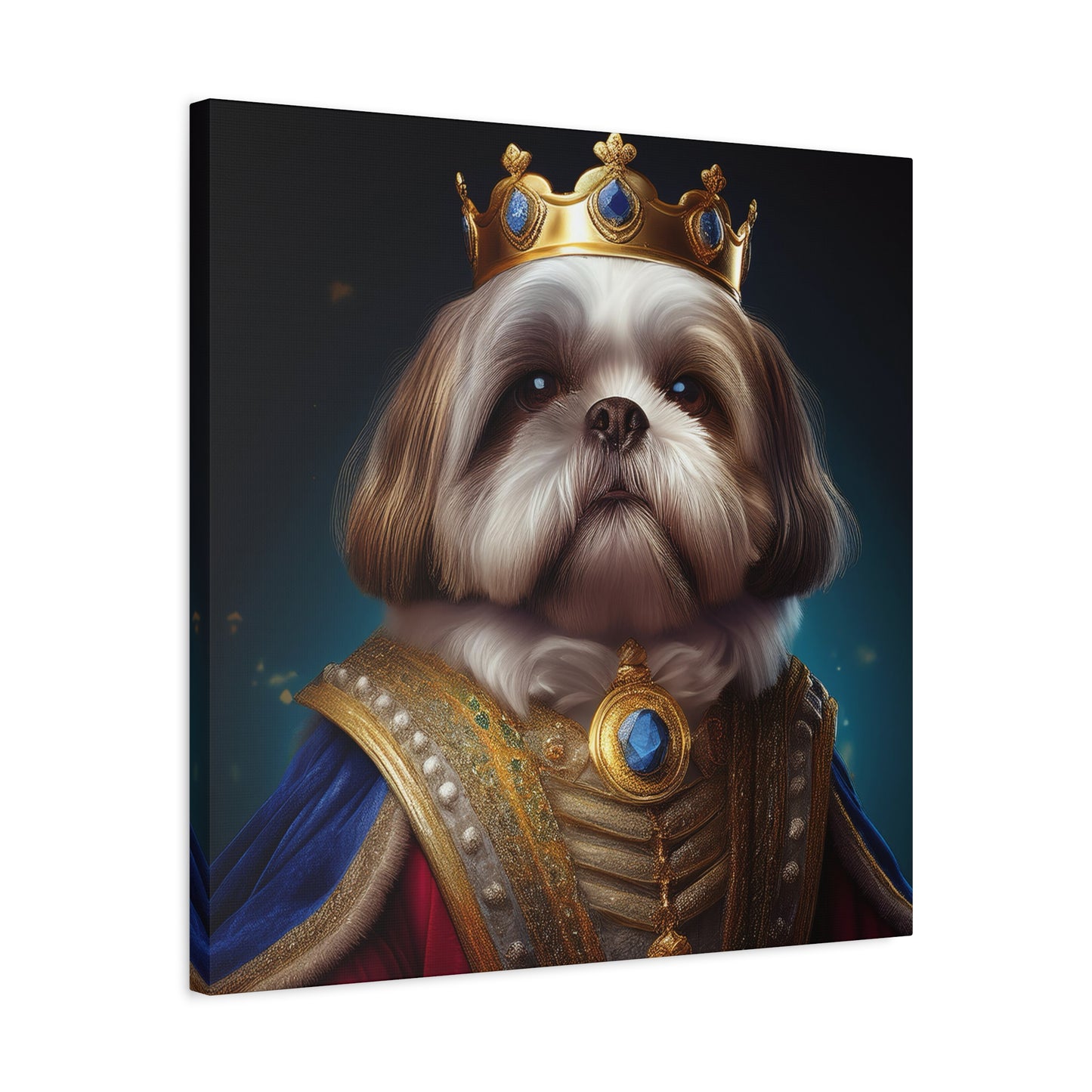 Shih Tzu Renaissance Pet Portrait on Canvas | wall art, wall print, dog portrait, dog art