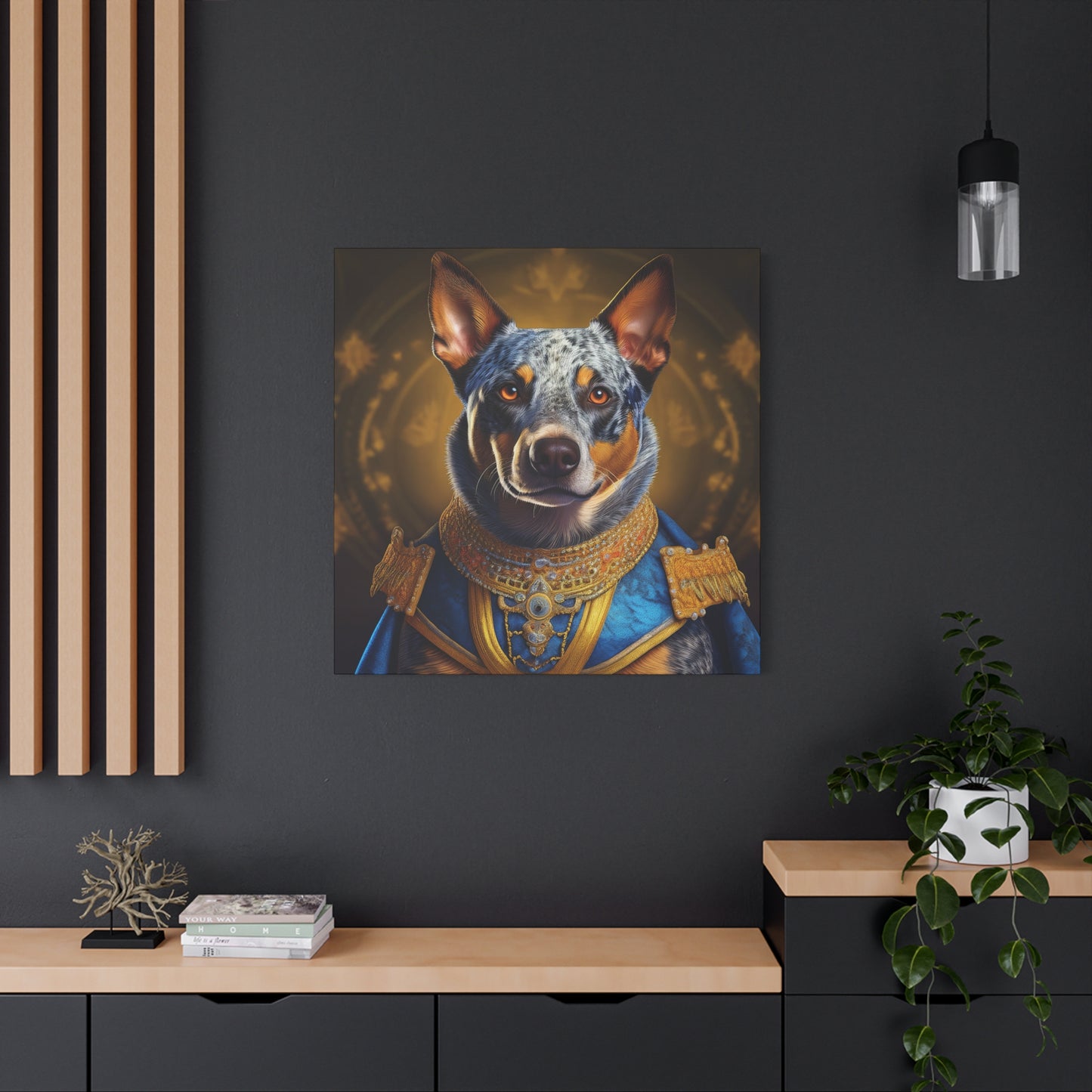 Australian Cattle Dog Renaissance Pet Portrait on Canvas | wall art | wall print