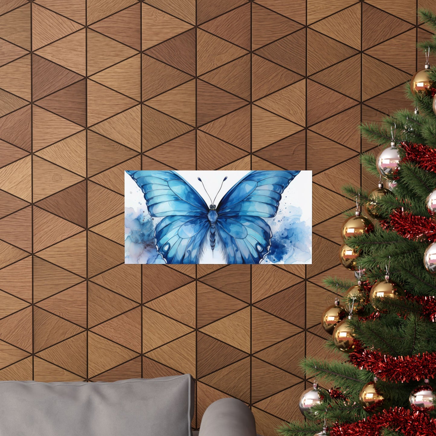 Blue Butterfly Alcohol Ink Wall Art | Unique Nursery Wall Print | Butterfly wall art | Wall Art | Wall Print