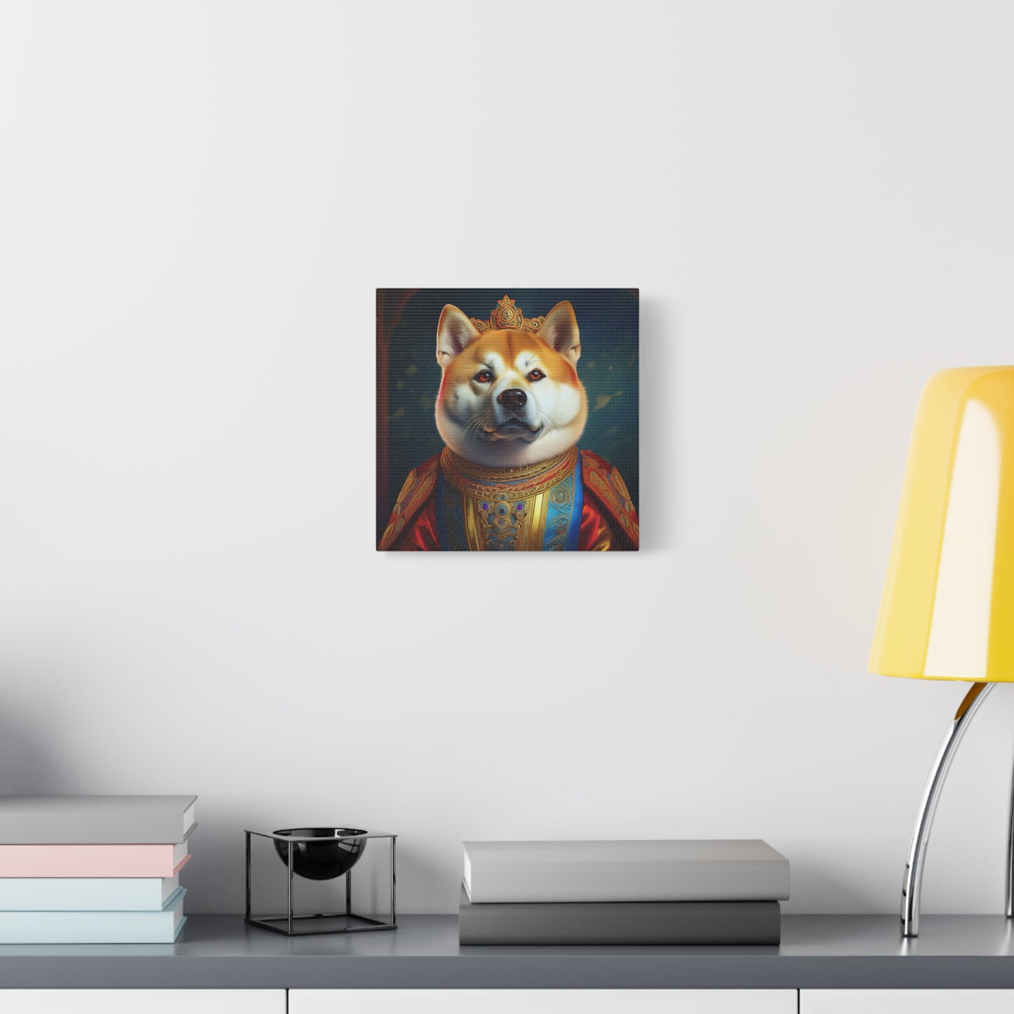Shiba Renaissance Pet Portrait on Canvas, wall art, wall print, dog portrait, dog art