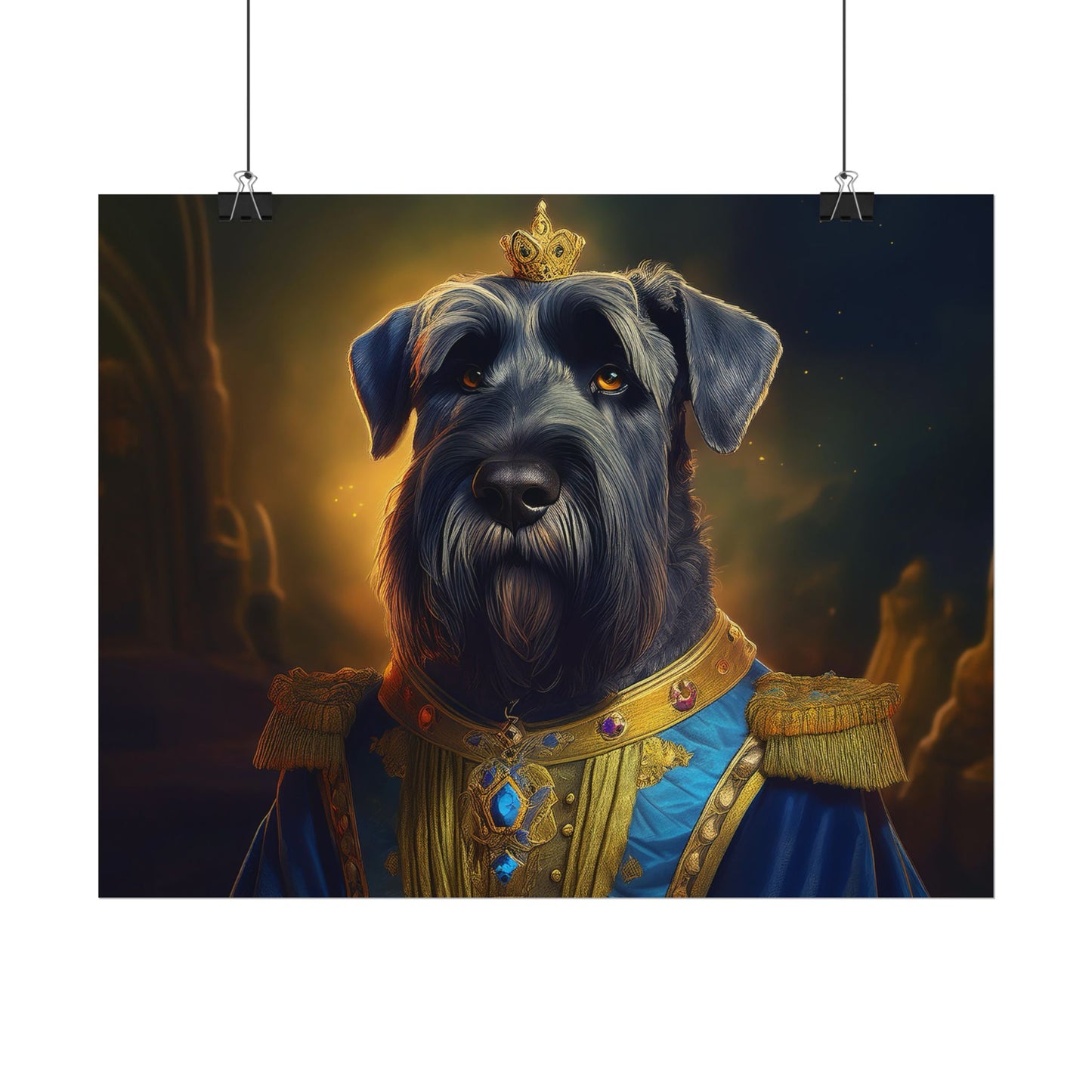 Giant Schnauzer Pet Renaissance Portrait Print, Dog Lover Wall Print | Wall Art | Wall Print