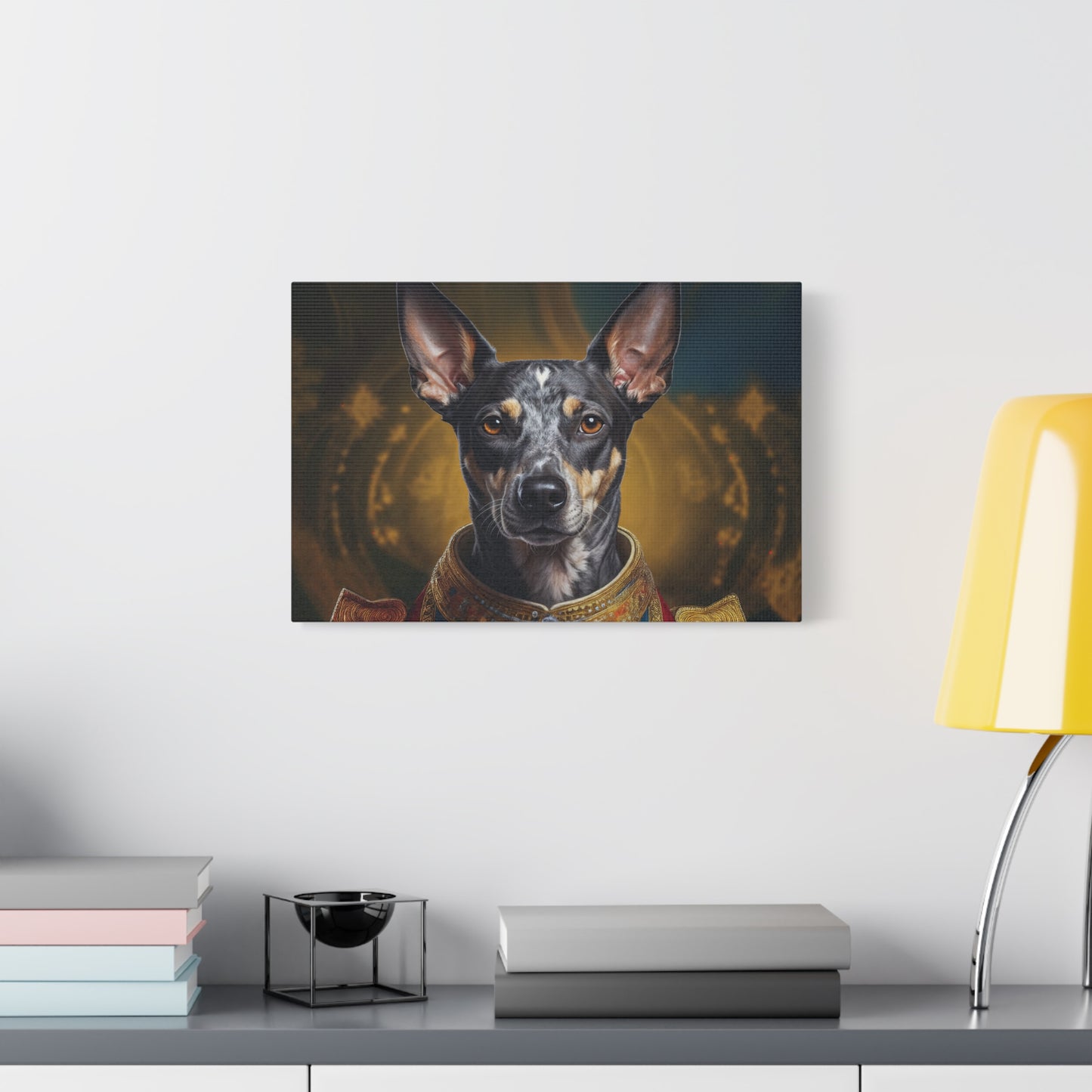 Peruvian Inca Orchid Renaissance Dog Portrait on Canvas, Pet Lover Gift, Home Decor, Unique Wall Art, Dog Birthday Present, Animal Wall Art