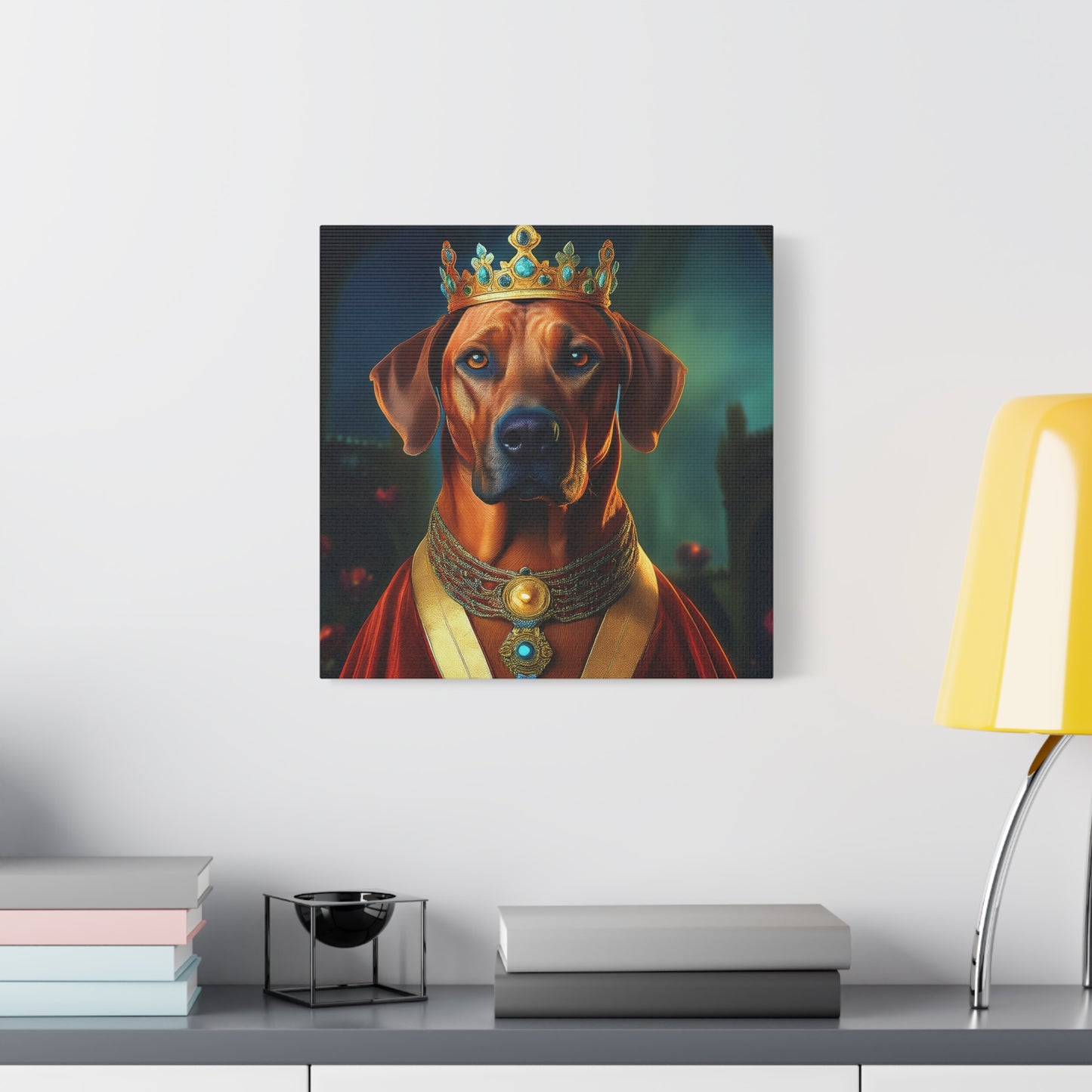 Rhodesian Ridgeback Renaissance Pet Portrait on Canvas, wall art, wall print, dog portrait, dog art