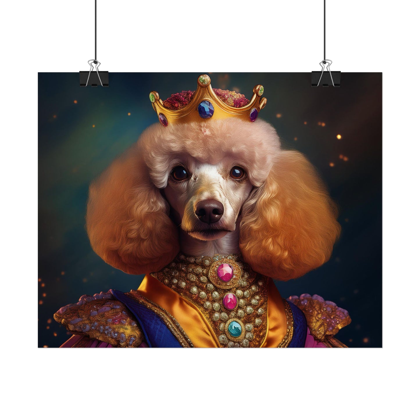 Poodle Dog Renaissance Pet Portrait, Dog Lover Gift, Animal Lover, Home Decor, Wall Art, Wall Print