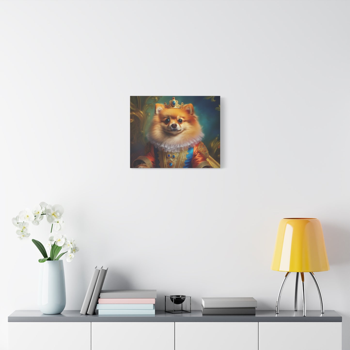 Pomeranian Renaissance Pet Portrait - Canvas - dog art, dog portait, wall art, wall print