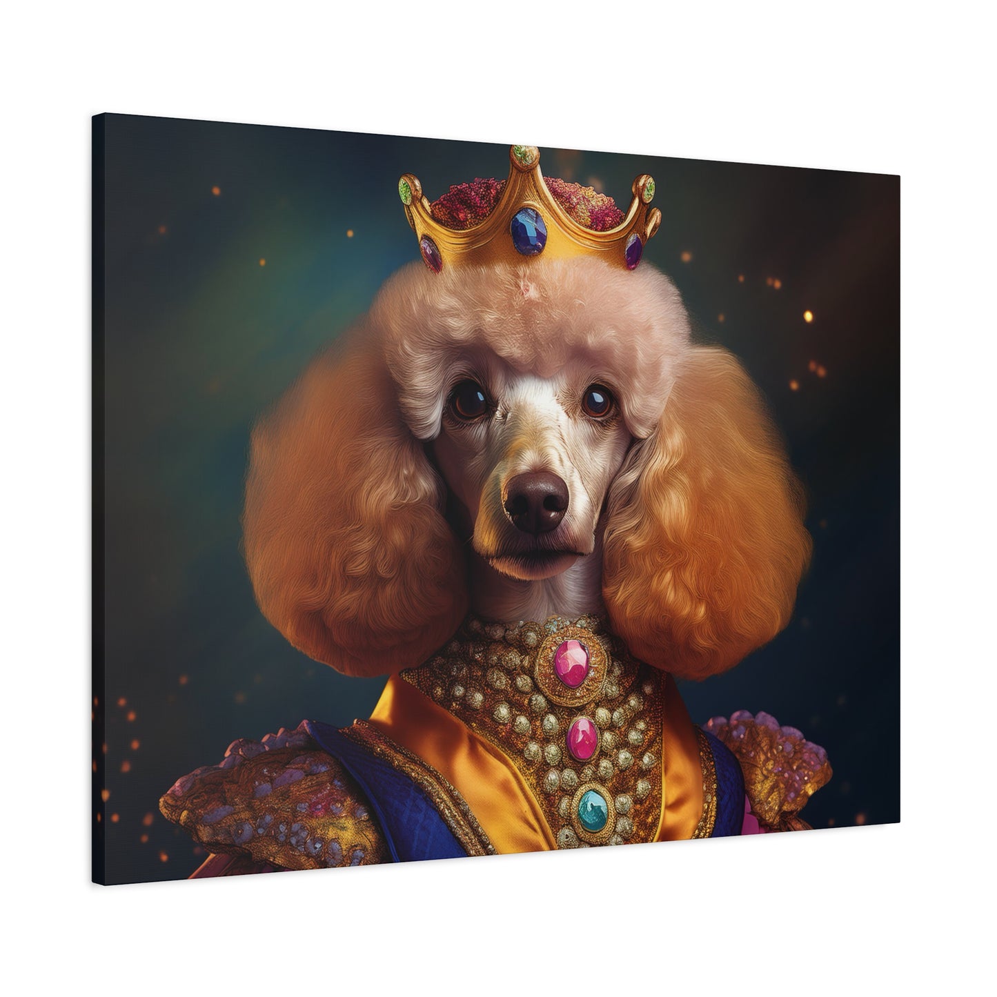 Poodle Pet Dog Renaissance Portrait on Canvas | Wall art | wall print