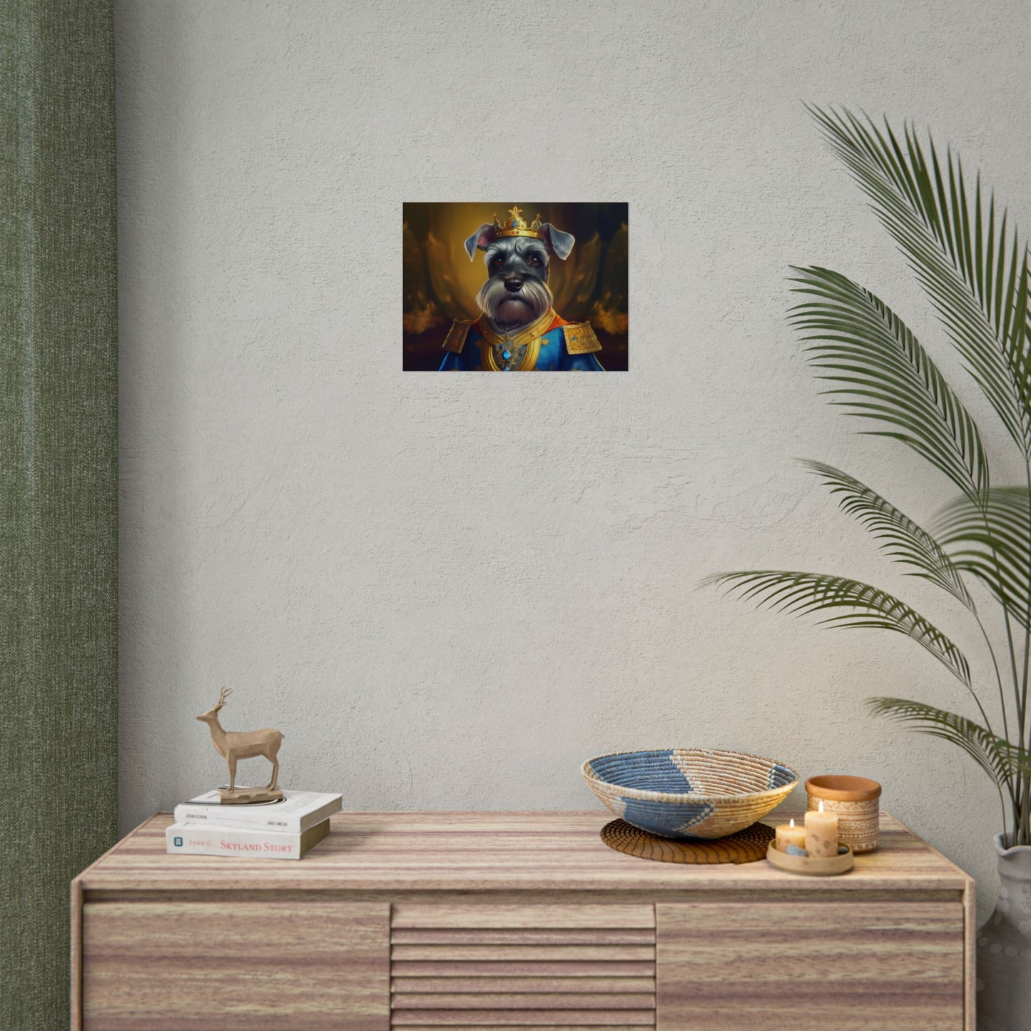 Miniature Schnauzer Dog Renaissance Pet Portrait Art Print | Wall Art | Wall Print