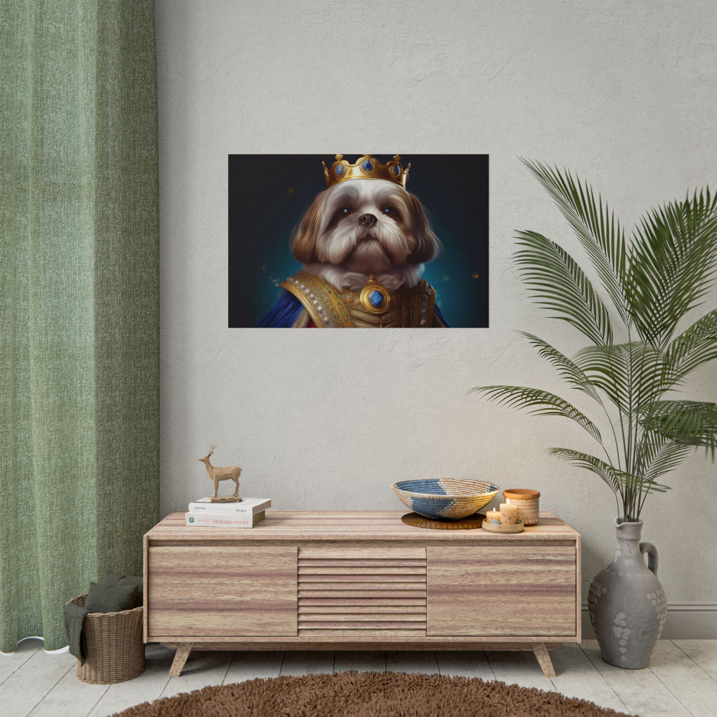 Shih Tzu Renaissance Pet Portrait Print | Dog Lover Wall Art | Dog Memorial Gift | Wall Art | Wall Print