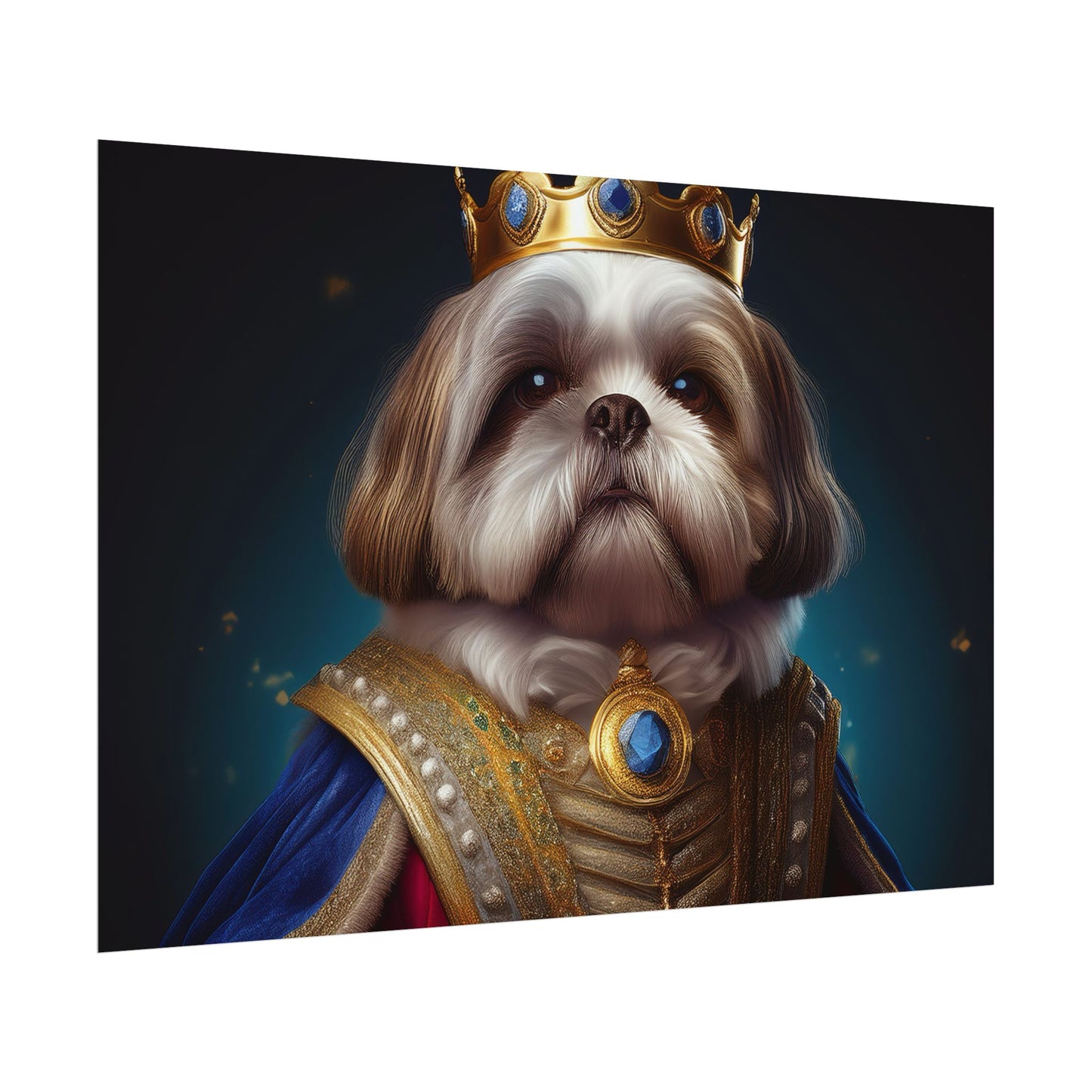 Shih Tzu Renaissance Pet Portrait Print | Dog Lover Wall Art | Dog Memorial Gift | Wall Art | Wall Print