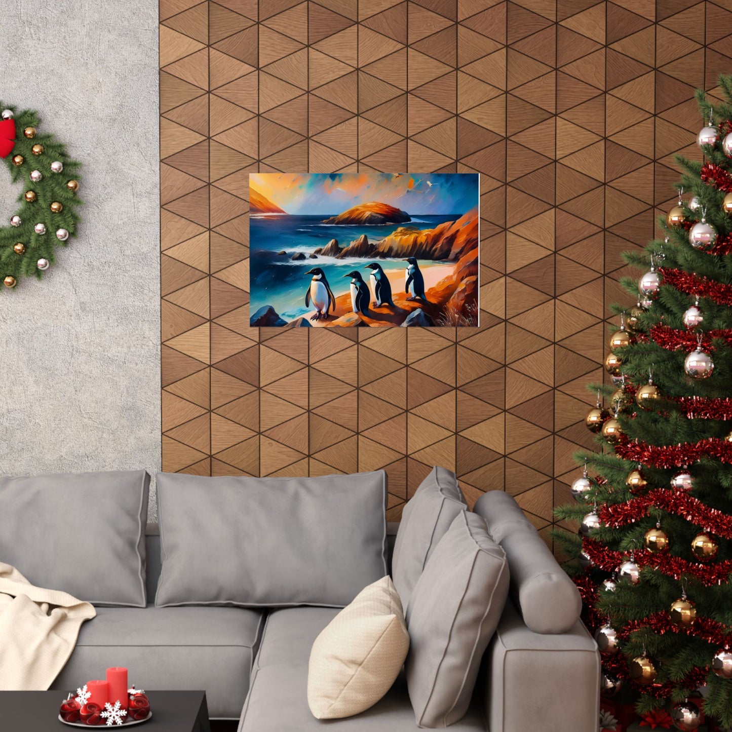 Phillip Island Little Penguins Australia Wall Art | Vibrant Wall Print | Unique Painting Print | Style 2 | Wall Art | Wall Print