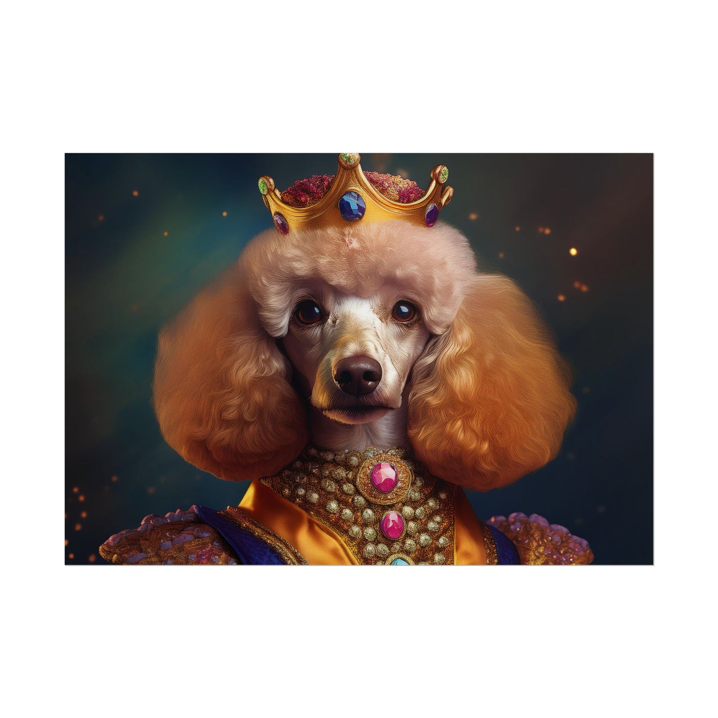 Poodle Dog Renaissance Pet Portrait, Dog Lover Gift, Animal Lover, Home Decor, Wall Art, Wall Print