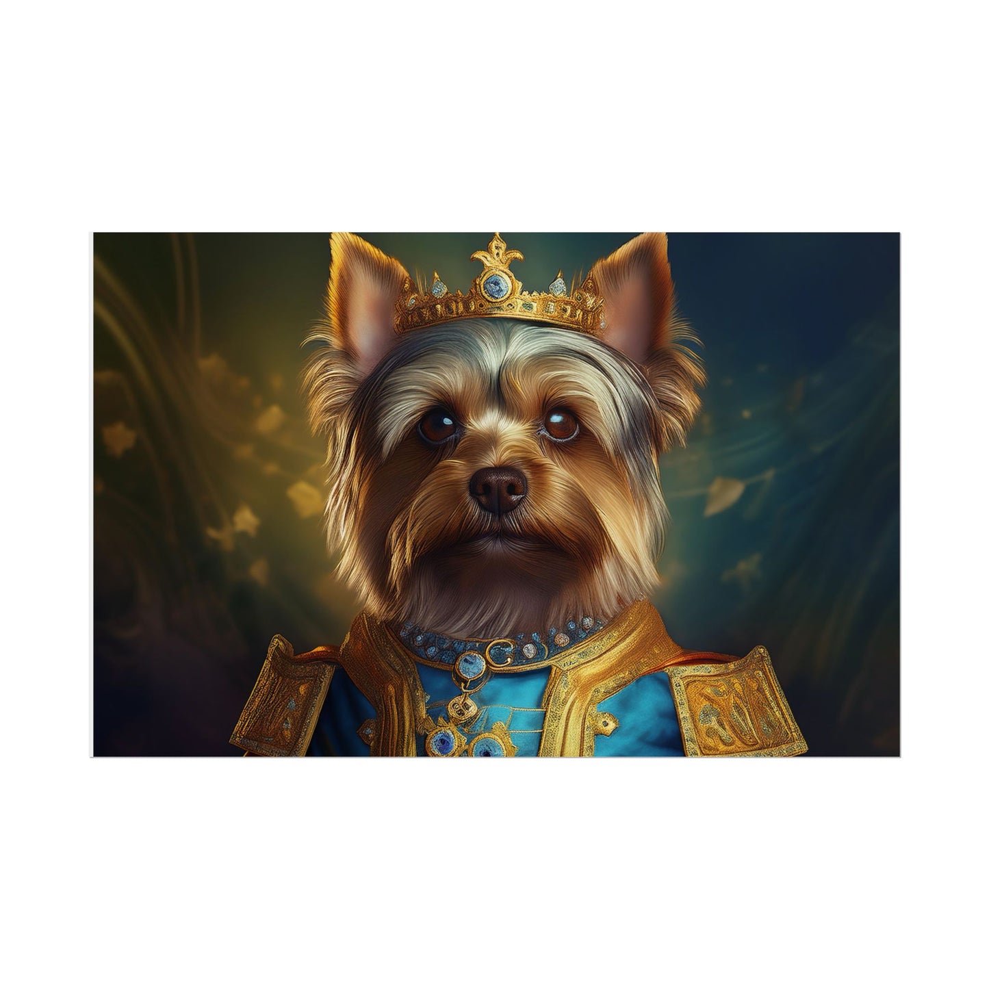 Yorkshire Terrier Dog Renaissance Pet Portrait Print | Wall Art | Wall Print | Dog Art