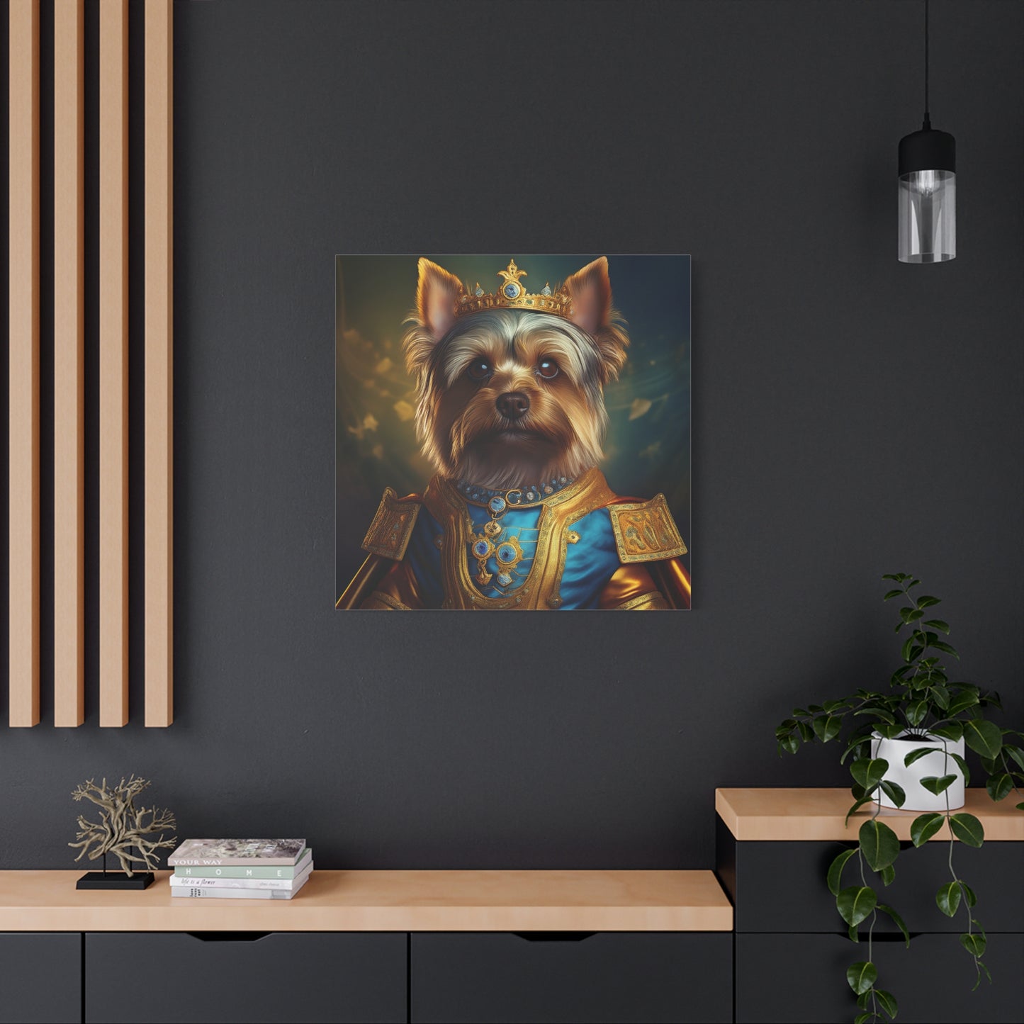 Yorkshire Terrier Renaissance Pet Portrait on Canvas | Wall Art | Wall Print | Dog Art