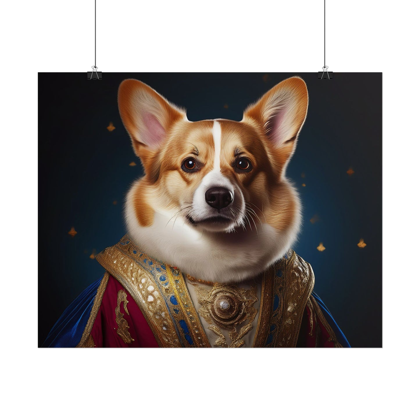 Pembroke Welsh Corgi Renaissance Pet Portrait Print | Wall Art | Wall Print | Dog Art