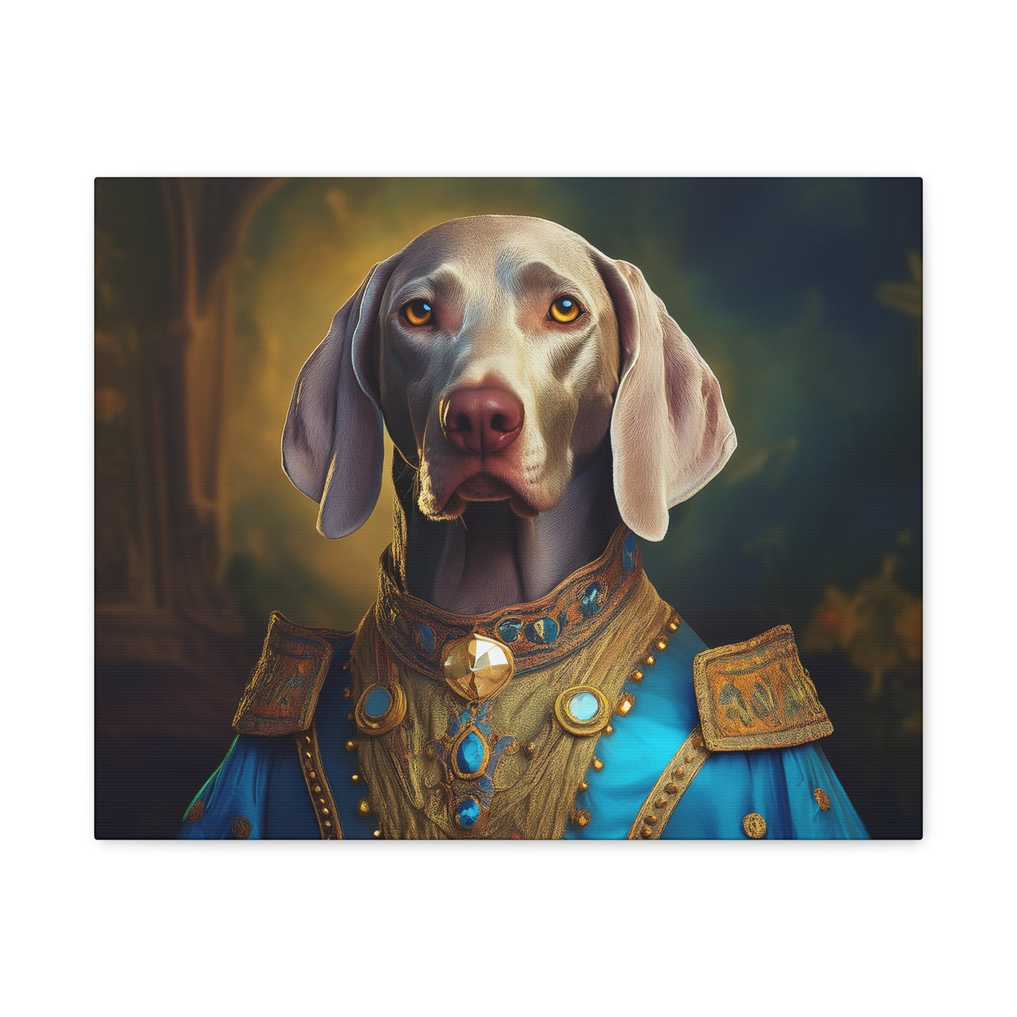 Weimaraner Renaissance Pet Portrait on Canvas - wall art, wall print, dog portrait, dog art
