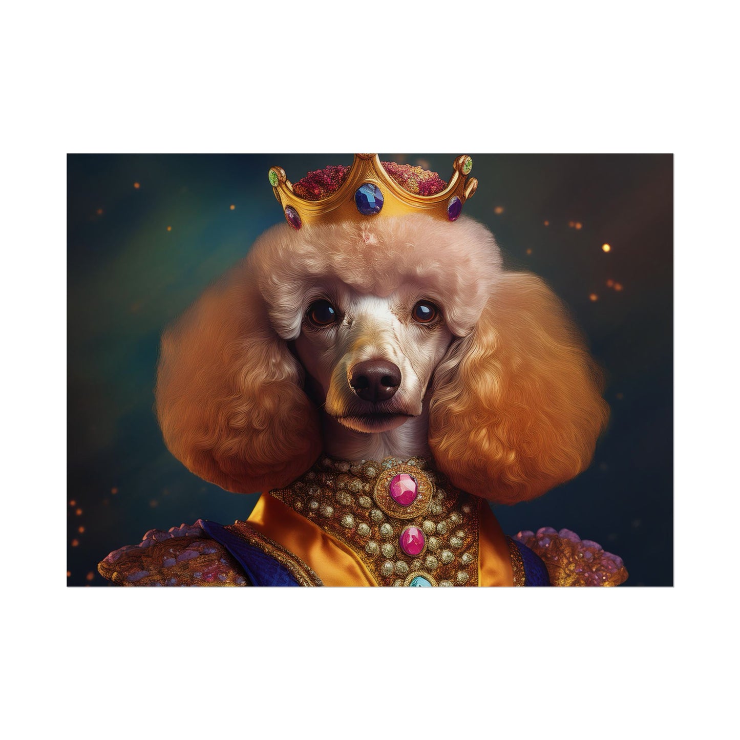 Poodle Dog Renaissance Pet Portrait, Dog Lover Gift, Animal Lover, Home Decor, Wall Art, Wall Print