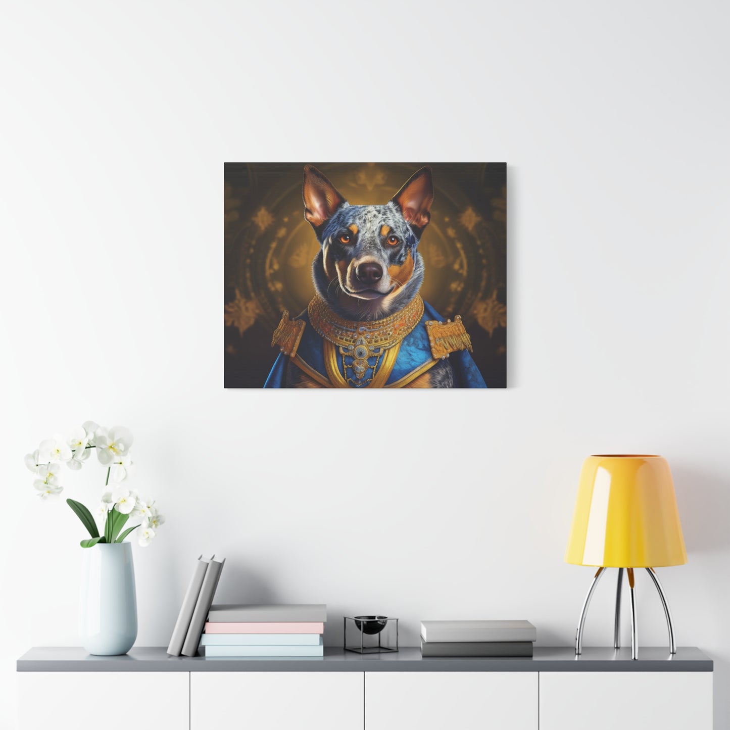 Australian Cattle Dog Renaissance Pet Portrait on Canvas | wall art | wall print