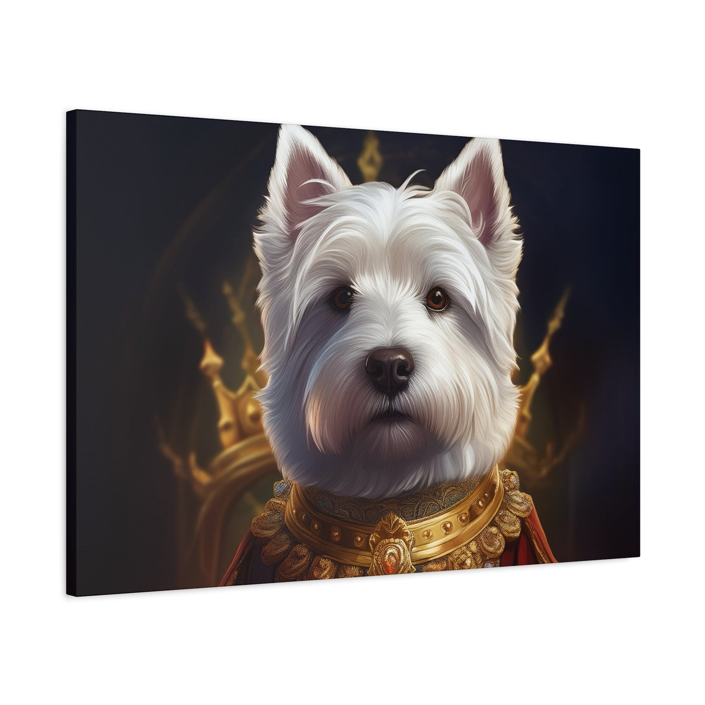 West Highland White Terrier Pet Portrait Renaissance - Canvas, wall art, wall print, dog portrait, dog art