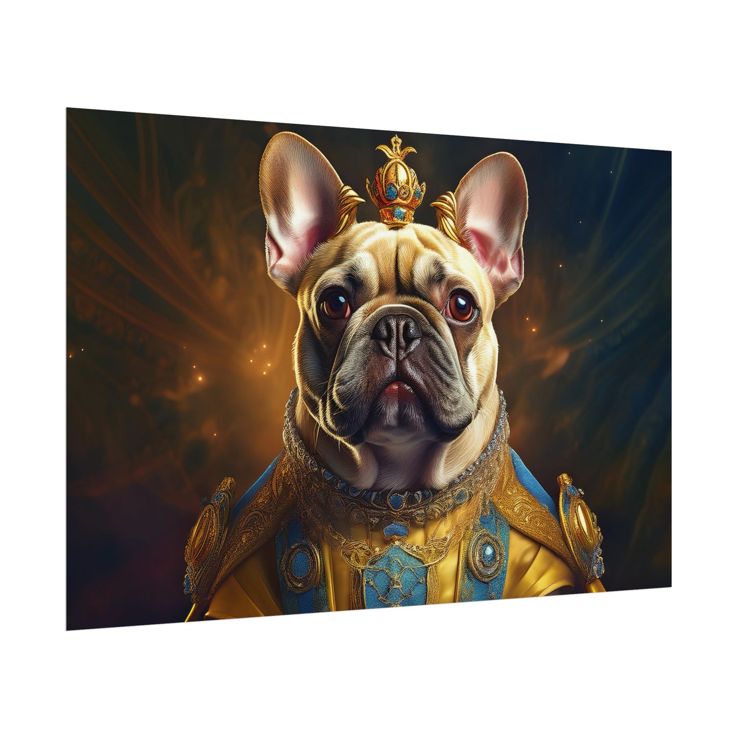 French Bulldog Renaissance Portrait Art Print, Wall Decor Gift, Animal Lover Home Decor, Dog Wall Art