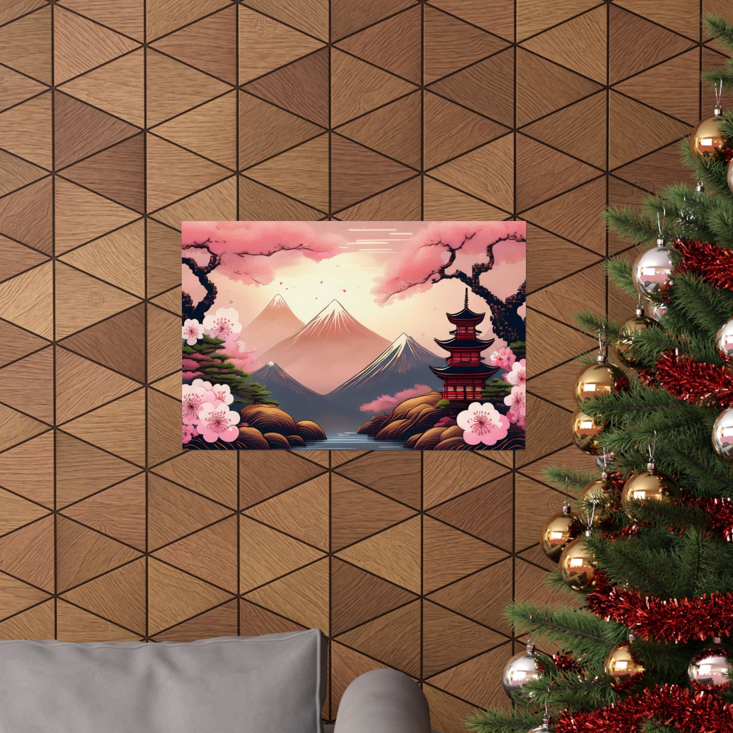 Japanese Cherry Blossom Wall Art Print | Wall Art | Wall Print | Japanese Wall Art