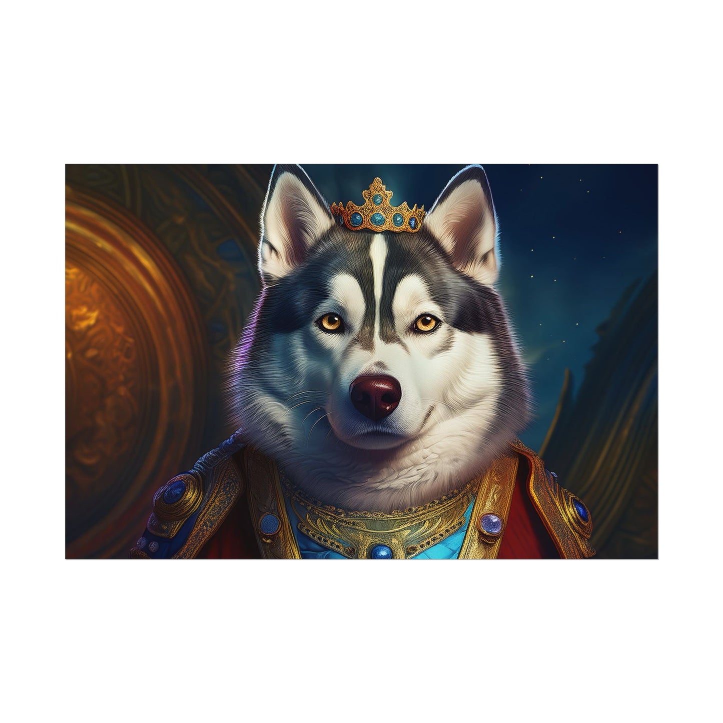 Siberian Husky Renaissance Pet Portrait Print, Siberian Husky Art Print, Wall Decor, Art Gift, dog wall art, wall art, wall print
