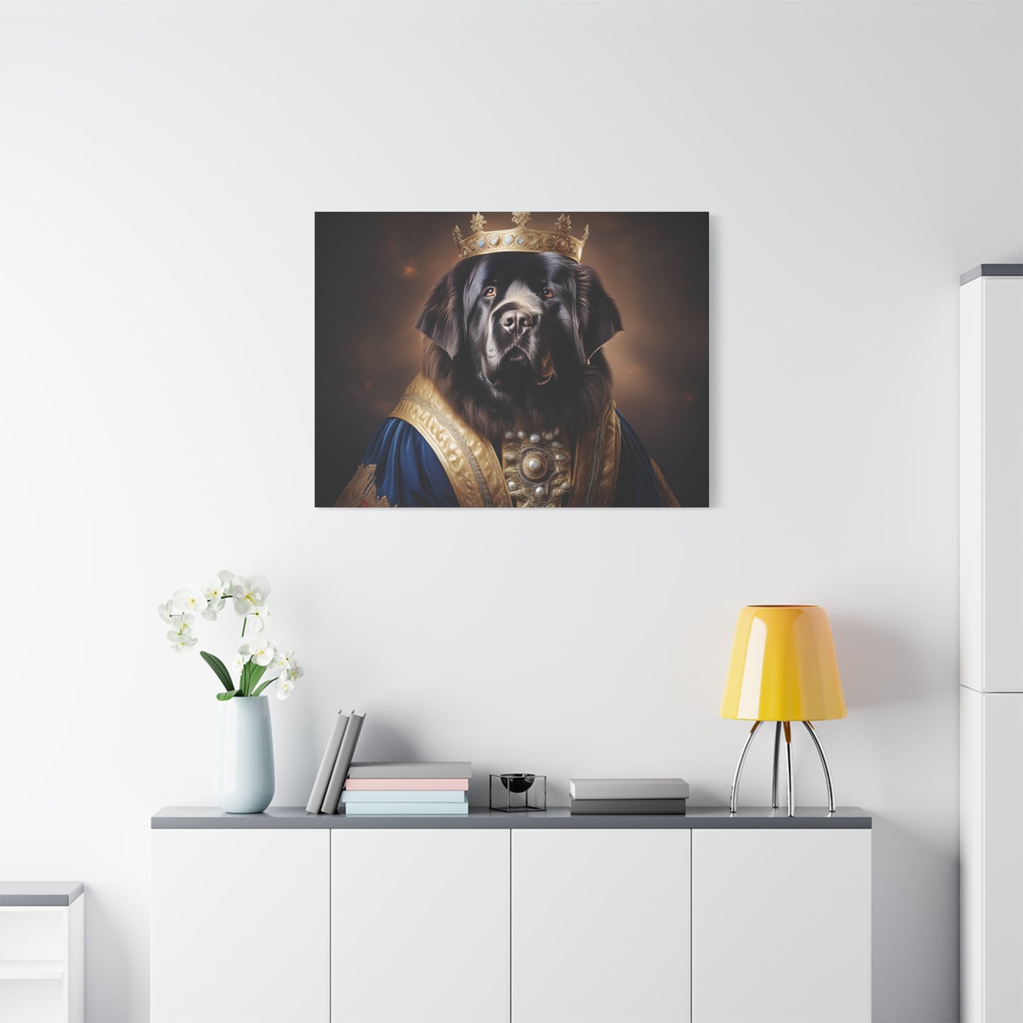 Newfoundland Renaissance Pet Portrait on Canvas | wall art | wall print