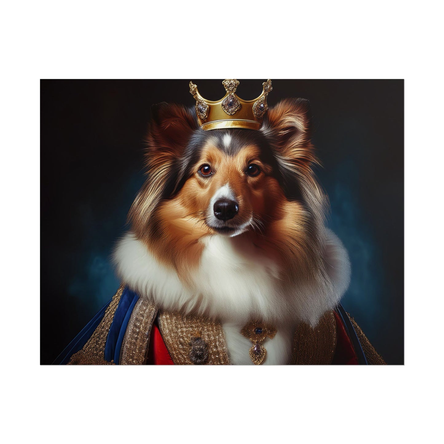 Shetland Sheepdog Renaissance Dog Portrait Art Print, Wall Decor Gift, Animal Lover Home Decor, Dog Wall Art