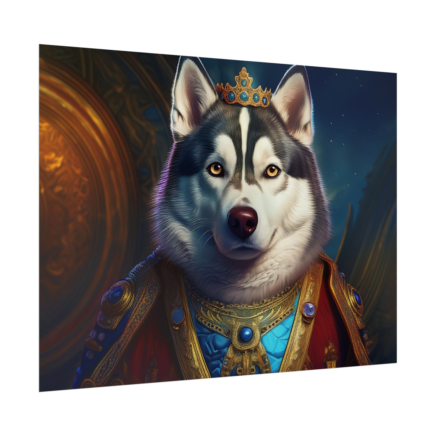 Siberian Husky Renaissance Pet Portrait Print, Siberian Husky Art Print, Wall Decor, Art Gift, dog wall art, wall art, wall print