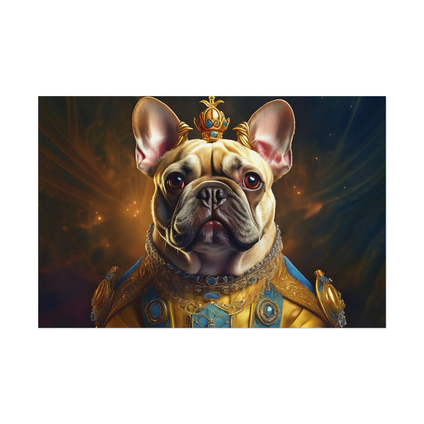 French Bulldog Renaissance Portrait Art Print, Wall Decor Gift, Animal Lover Home Decor, Dog Wall Art