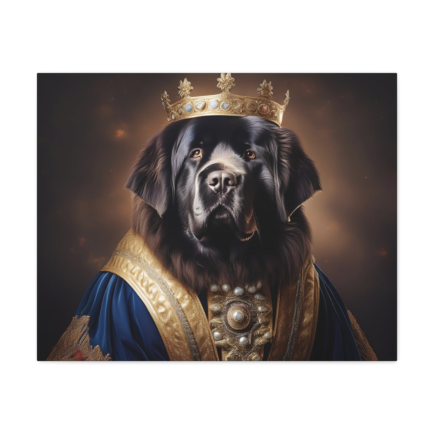Newfoundland Renaissance Pet Portrait on Canvas | wall art | wall print