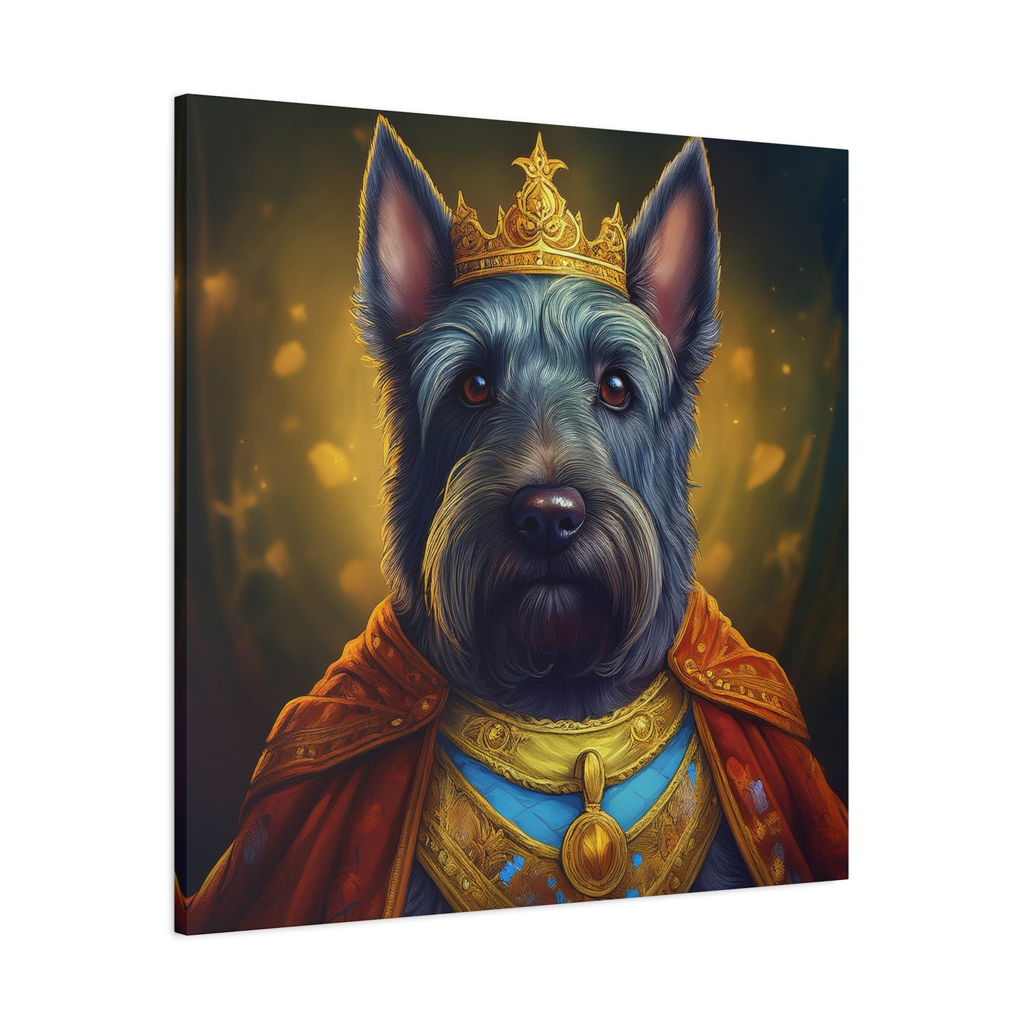 Scottish Terrier Renaissance Pet Portrait on Canvas | Wall art, wall print, dog portrait, dog art