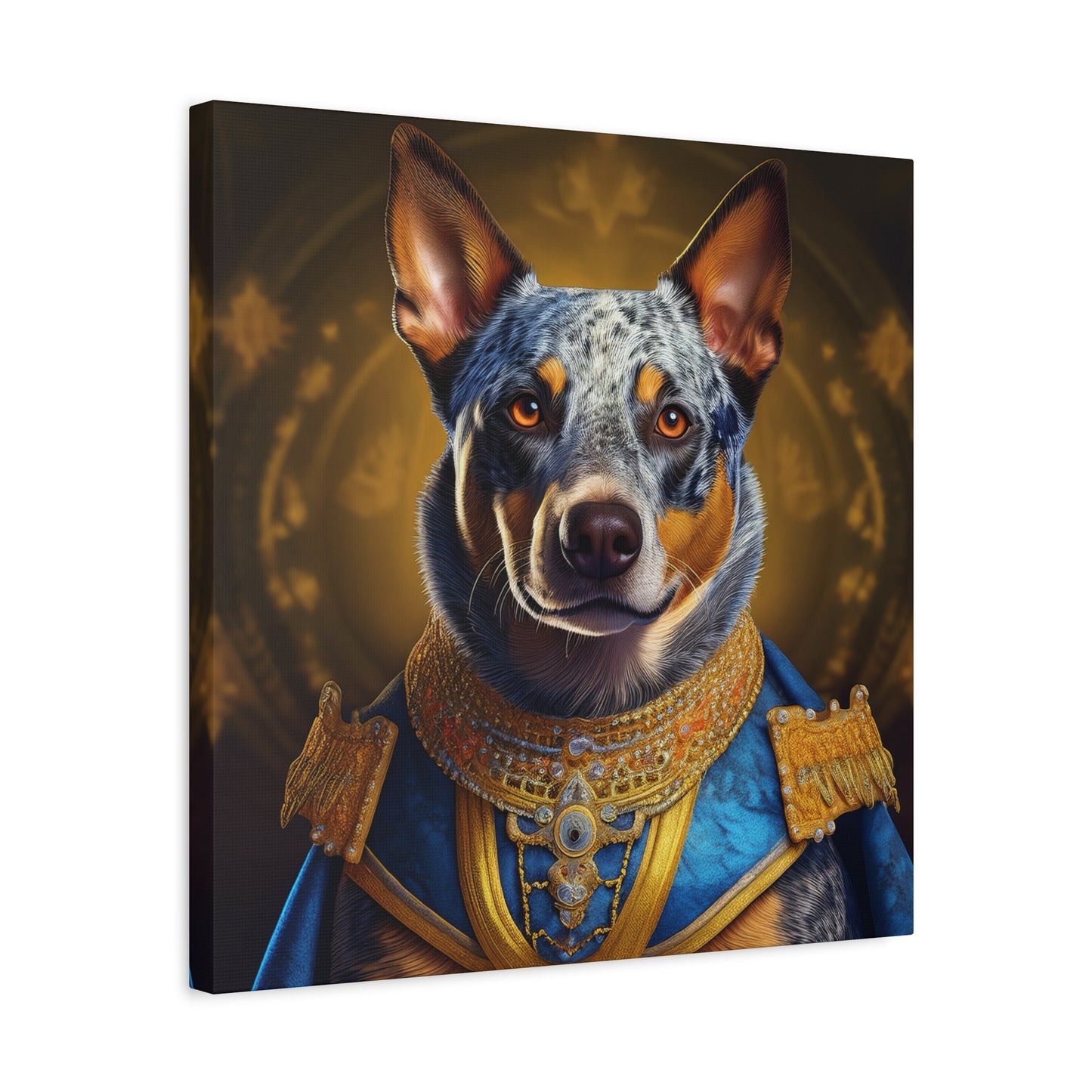 Australian Cattle Dog Renaissance Pet Portrait on Canvas | wall art | wall print