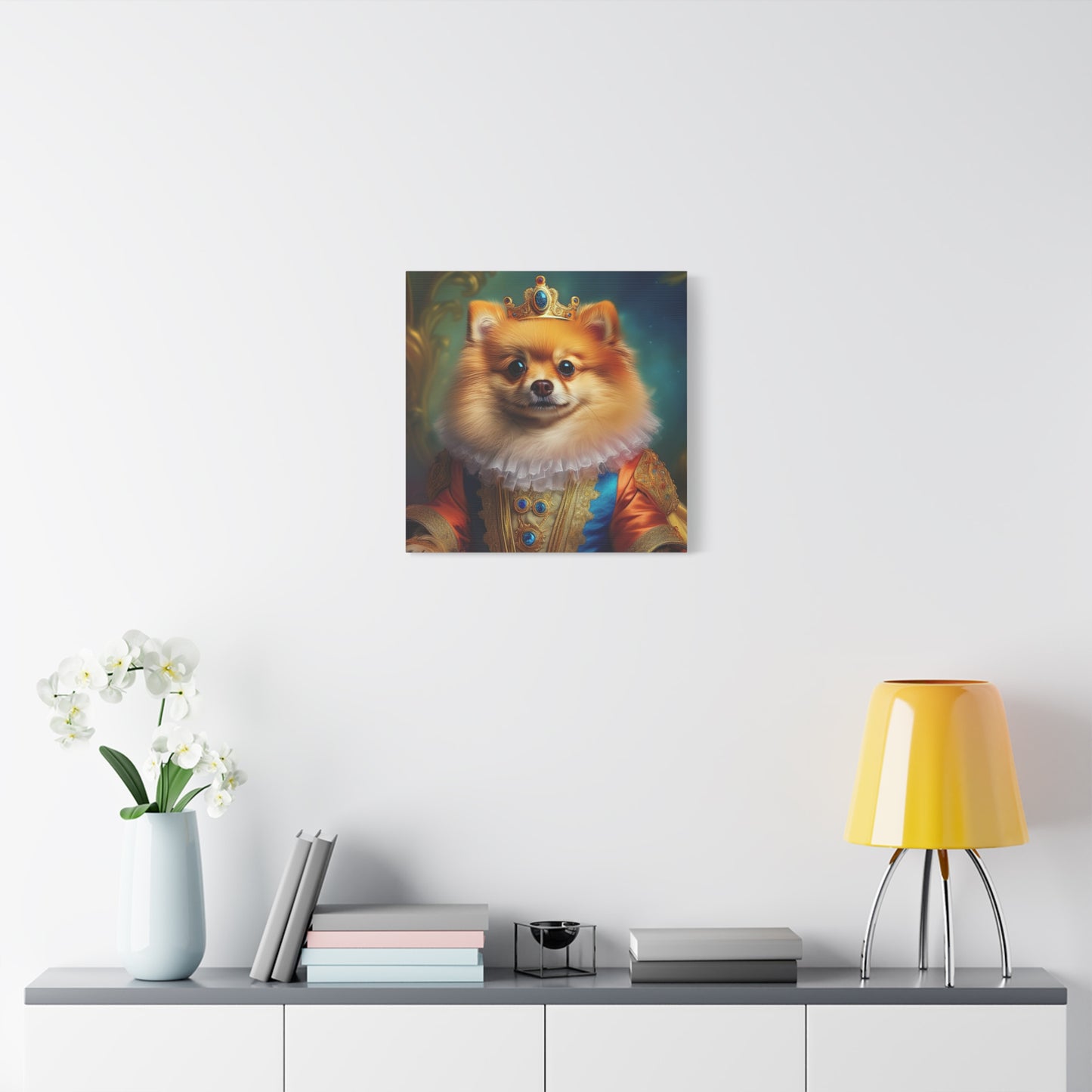 Pomeranian Renaissance Pet Portrait - Canvas - dog art, dog portait, wall art, wall print