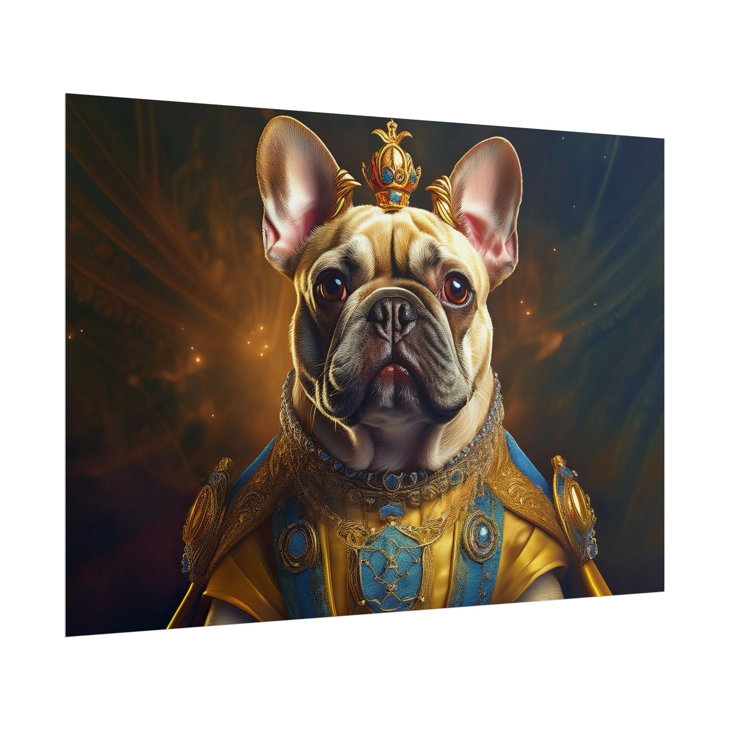 French Bulldog Renaissance Portrait Art Print, Wall Decor Gift, Animal Lover Home Decor, Dog Wall Art