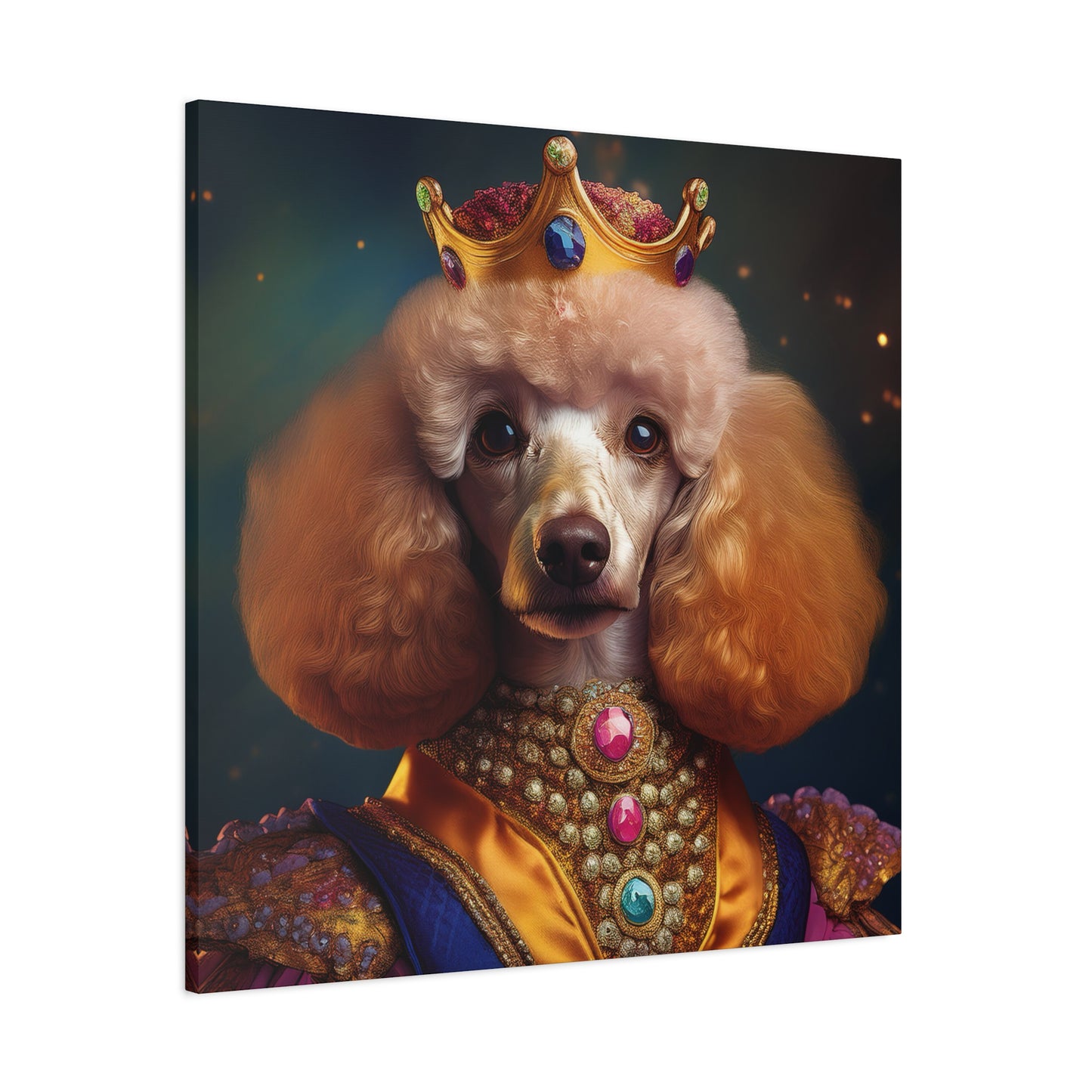 Poodle Pet Dog Renaissance Portrait on Canvas | Wall art | wall print